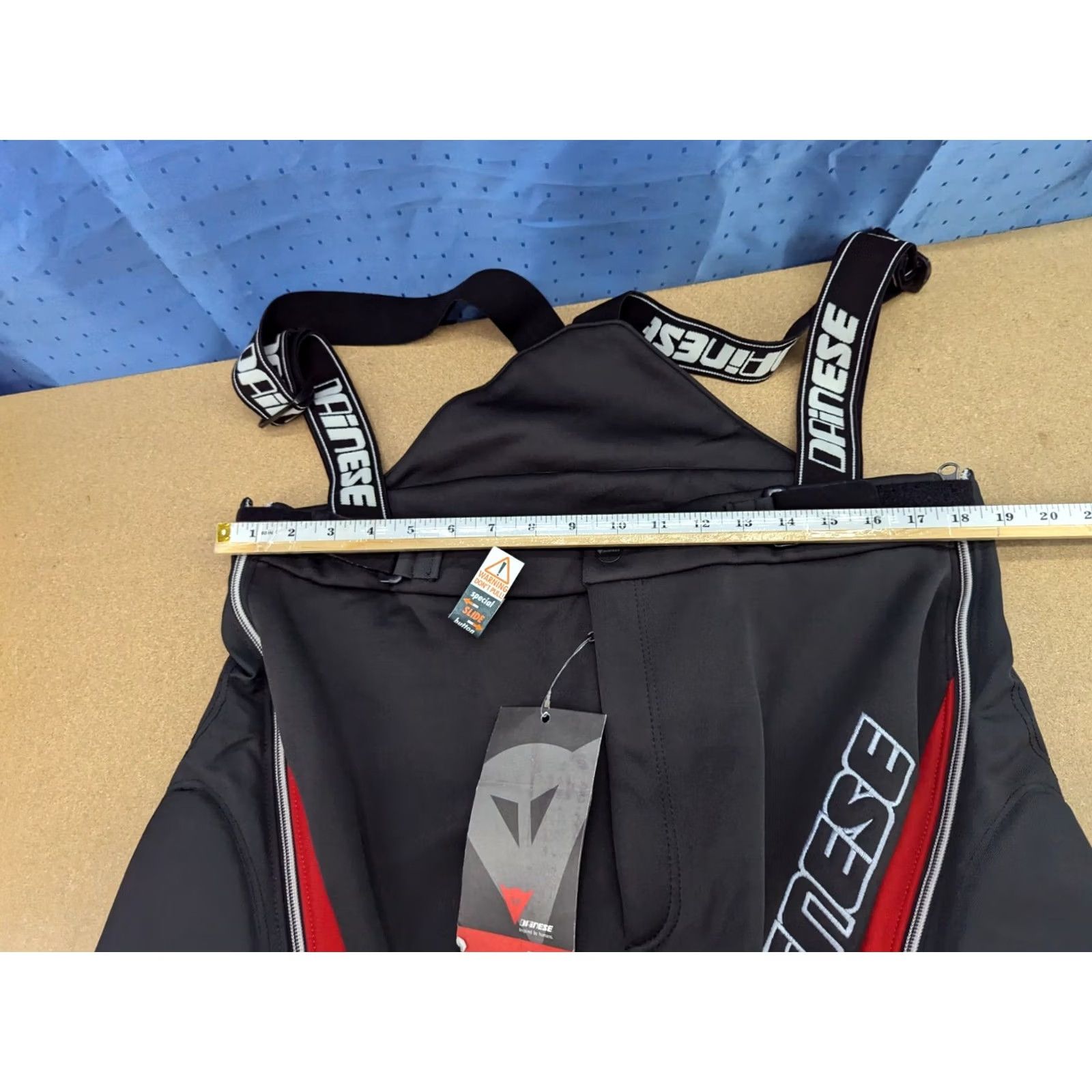 Dainese Dainese Ski Shorts Mens XL Suspenders Outdoor Winter Side Leg Protection Athletic Logo Black Polyester Quick Dry Skiing Size US 36 / EU 52 - 4 Thumbnail