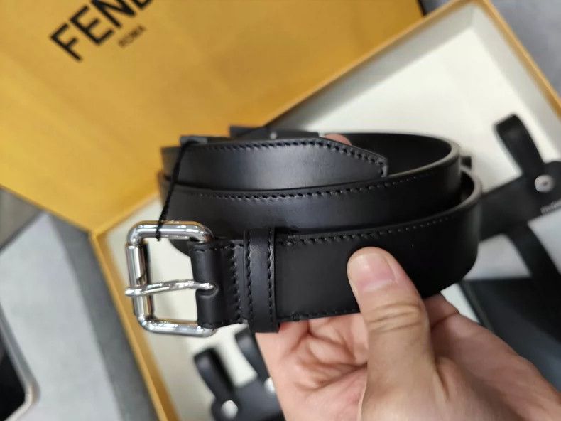 Fendi Fendi size 95 Classic black belt Size ONE SIZE - 3 Thumbnail