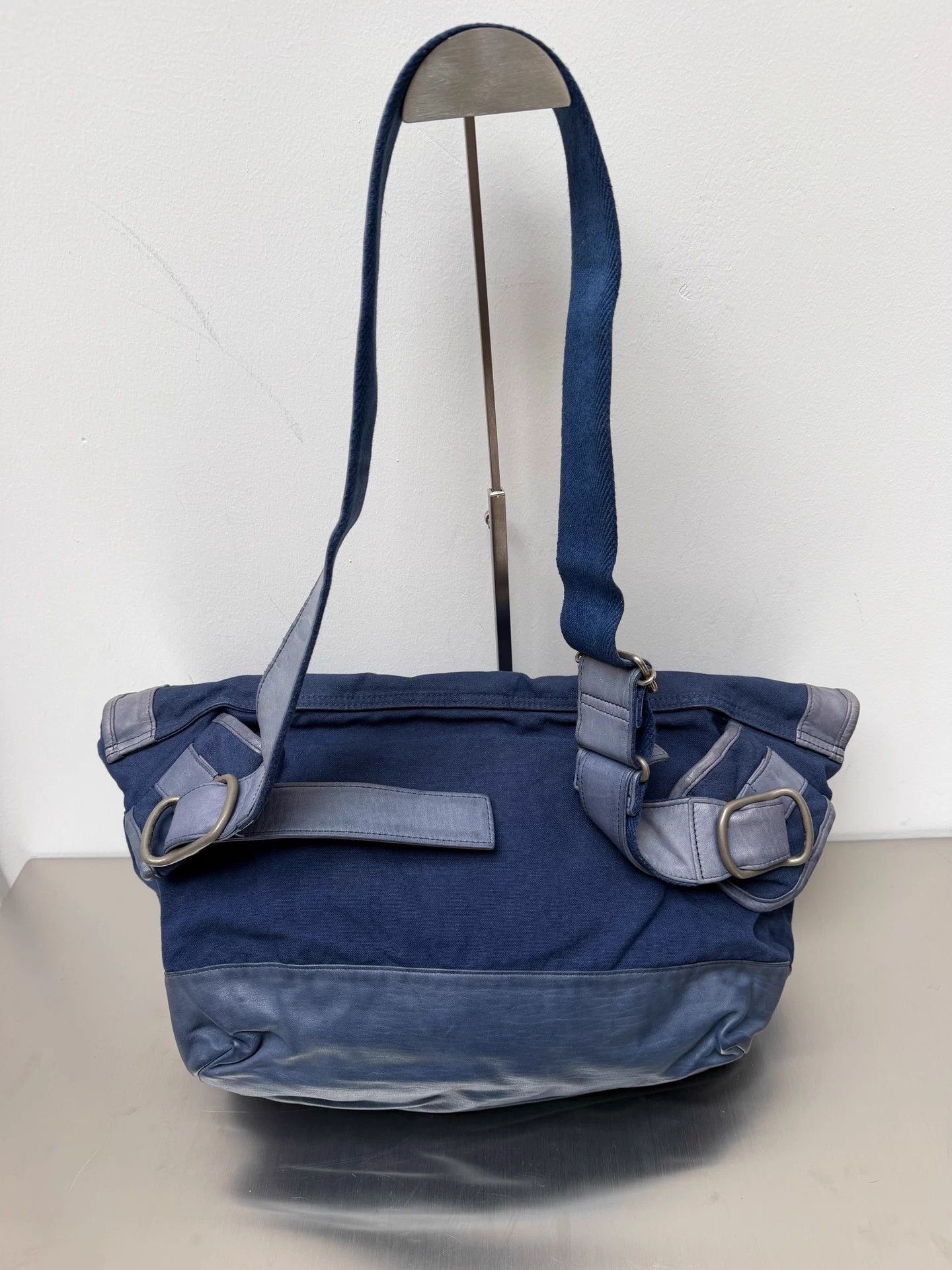 Yohji Yamamoto Yohji Yamamoto 12ss indigo dyed horse leather paneled Size ONE SIZE - 4 Thumbnail