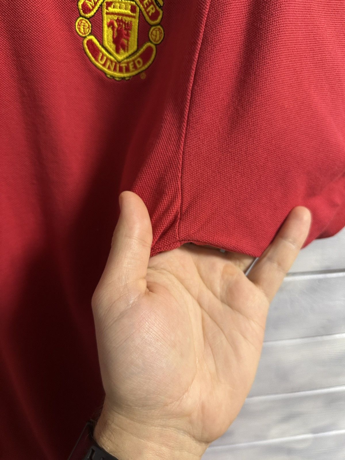 Nike Rare Vintage Polo Nike x Manchester United Small Swoosh Size US S / EU 44-46 / 1 - 5 Thumbnail