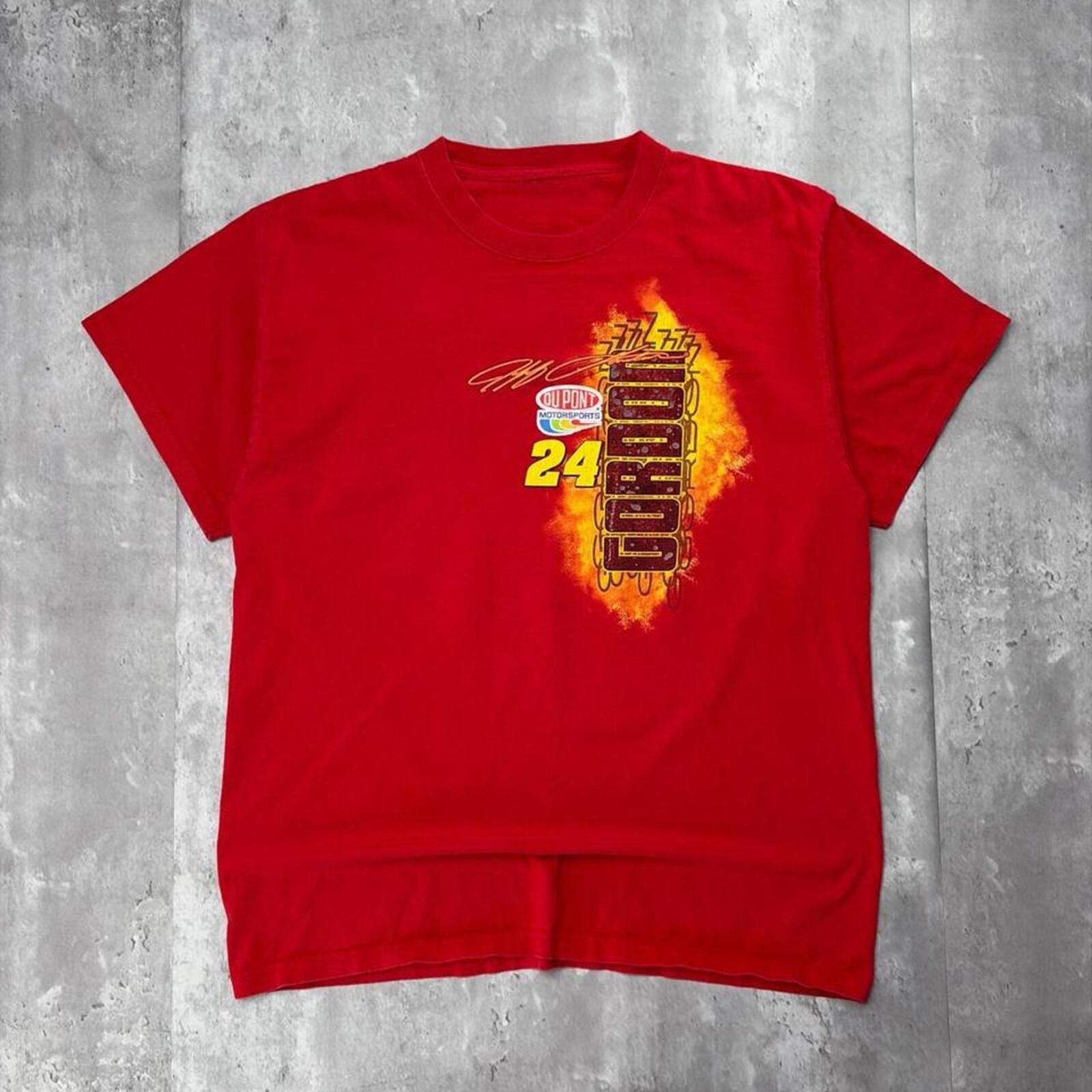NASCAR Vintage Red Jeff Gordon 24 DuPont NASCAR Racing T Shirt Size US L / EU 52-54 / 3 - 1 Thumbnail