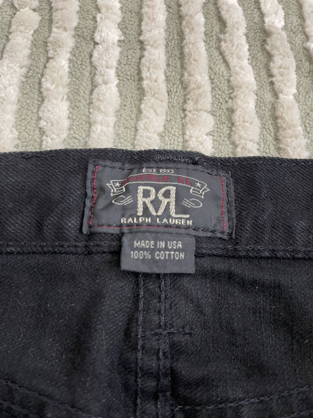 RRL Ralph Lauren Double RL RRL Black Denim Slim Size 31x34 Made in USA Size US 31 - 3 Thumbnail