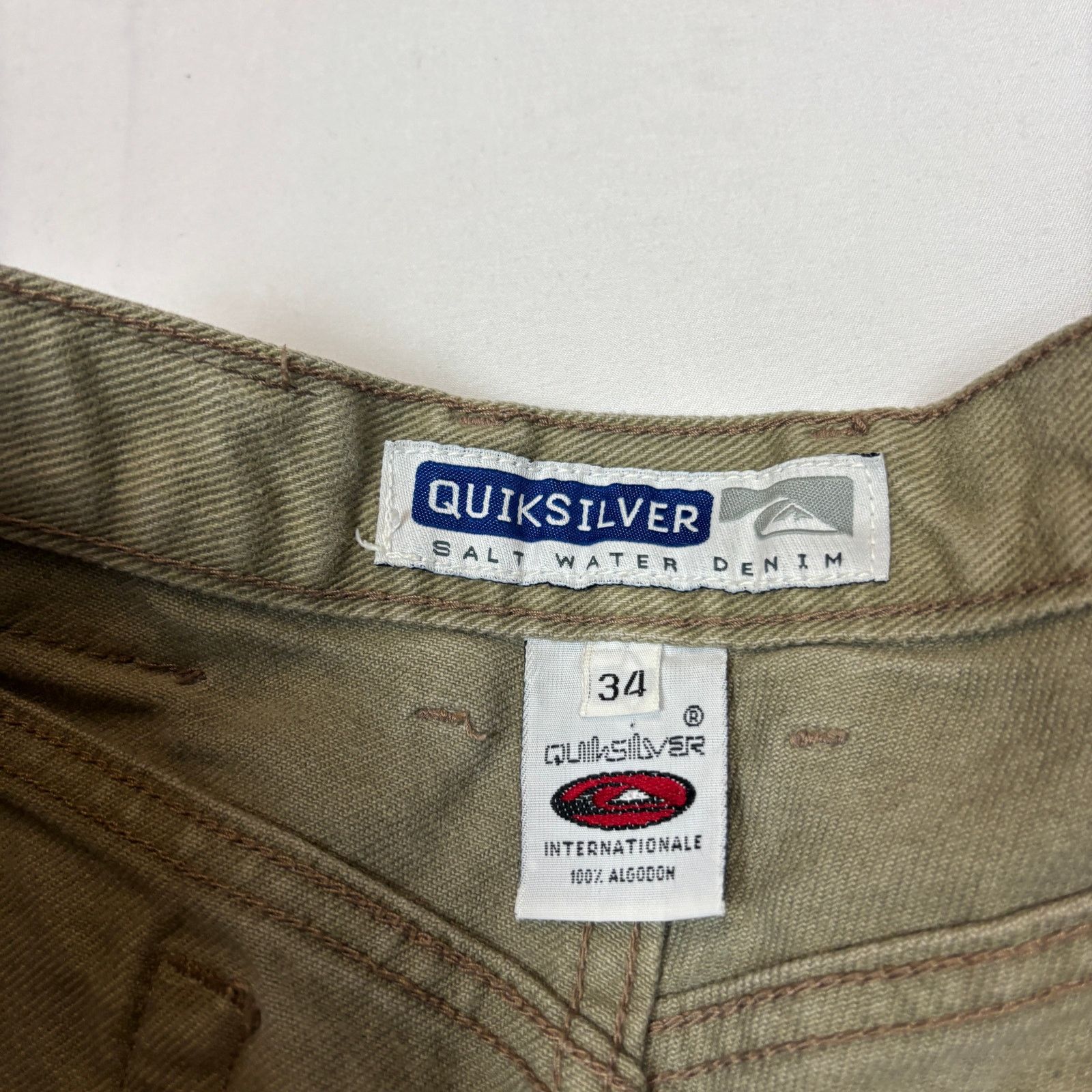 Quiksilver × Vintage VTG Quiksilver Salt Water Denim Jeans 34x26 Baggy Skater Size US 34 / EU 50 - 5 Thumbnail