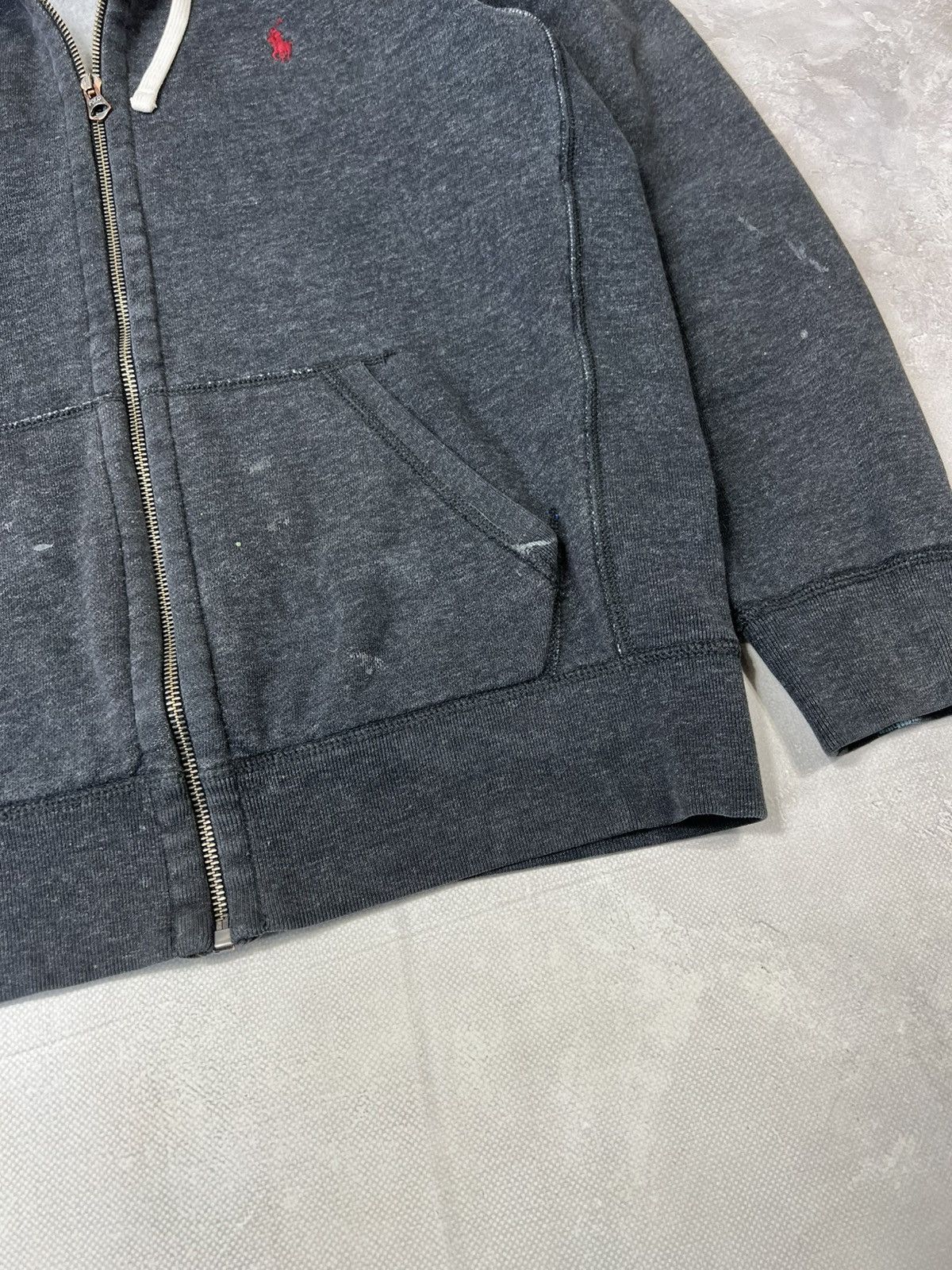 Vintage Vintage Polo Ralph Lauren Distressed Zip Hoodie Size US M / EU 48-50 / 2 - 9 Thumbnail