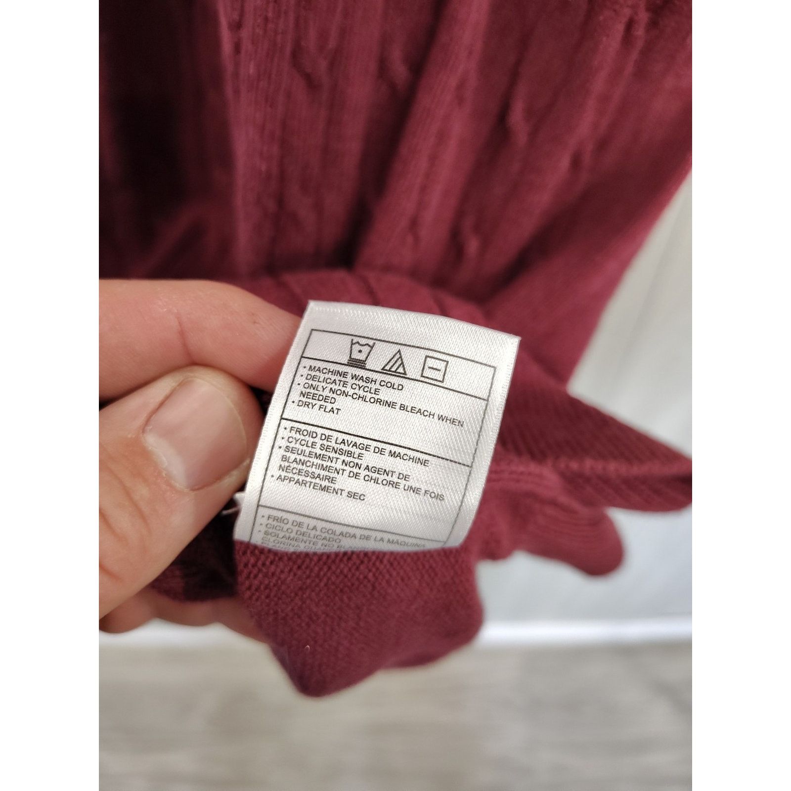 The Unbranded Brand Men's Oak Hill Cable Knit Sweater Size 2xl Burgundy Preppy Size US XXL / EU 58 / 5 - 6 Thumbnail