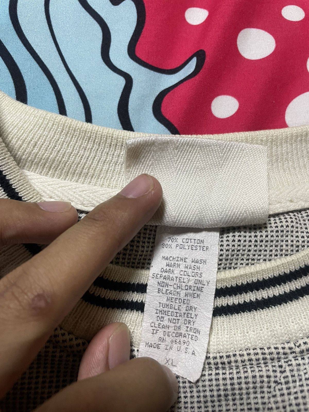 Vintage VINTAGE 90s Diport USA "Simplicity" Knit Sweatshirt Size US XL / EU 56 / 4 - 4 Thumbnail