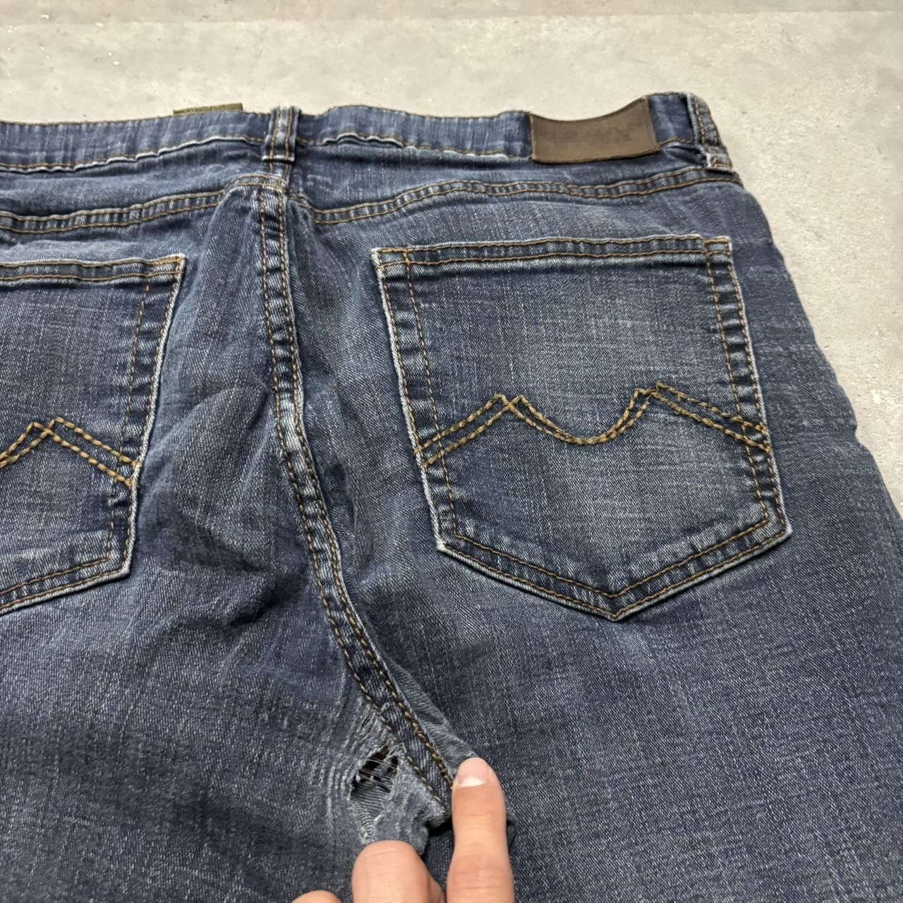 Japanese Brand × Vintage Crazy Vintage Y2K/2000s Grunge Dark Wash Denim Jeans! Size US 34 / EU 50 - 7 Thumbnail