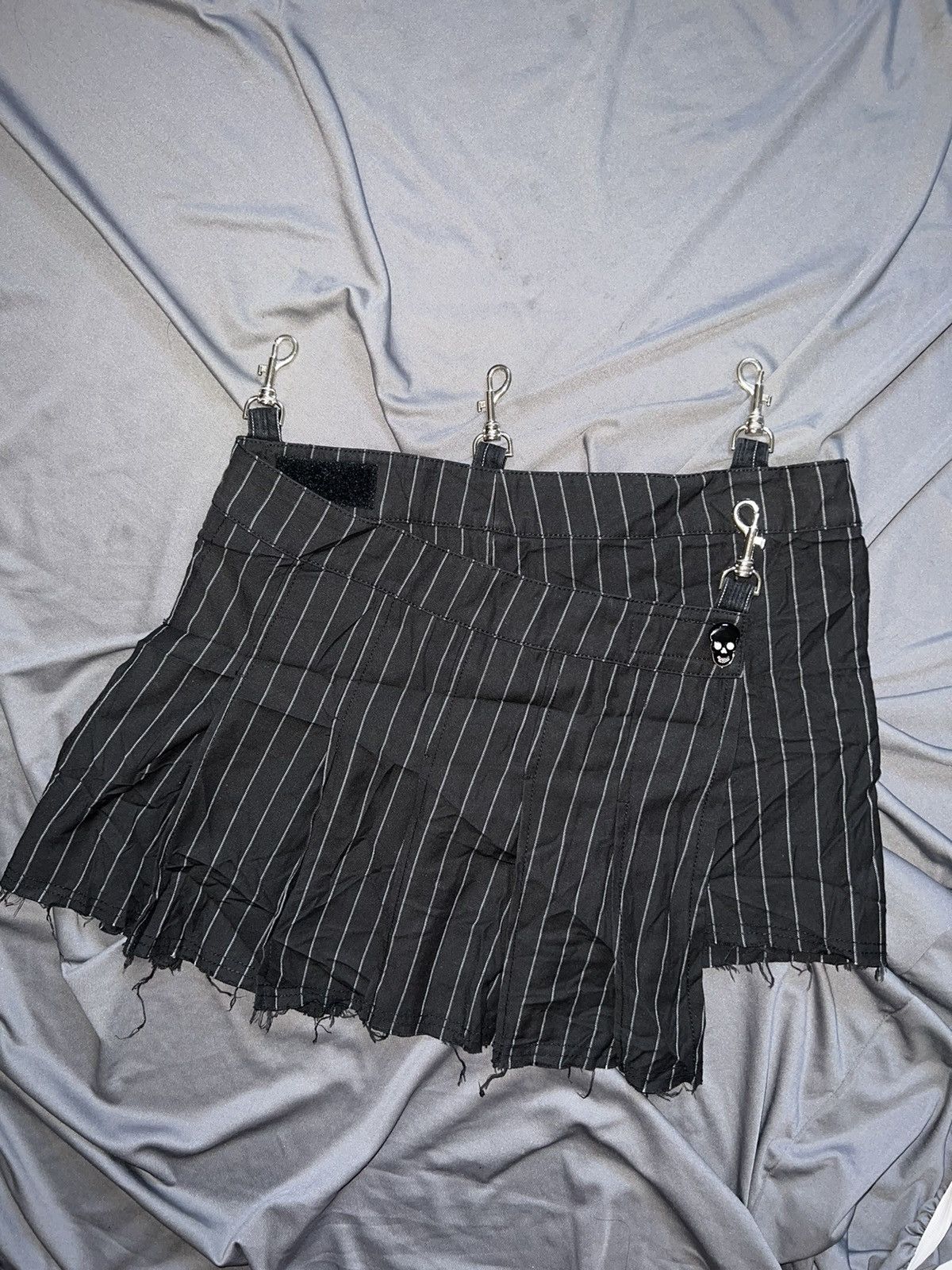 Seditionaries Skull stripped wrap skirt with hook 🪝 ☠️ Size 27" / US 4 / IT 40 - 5 Thumbnail