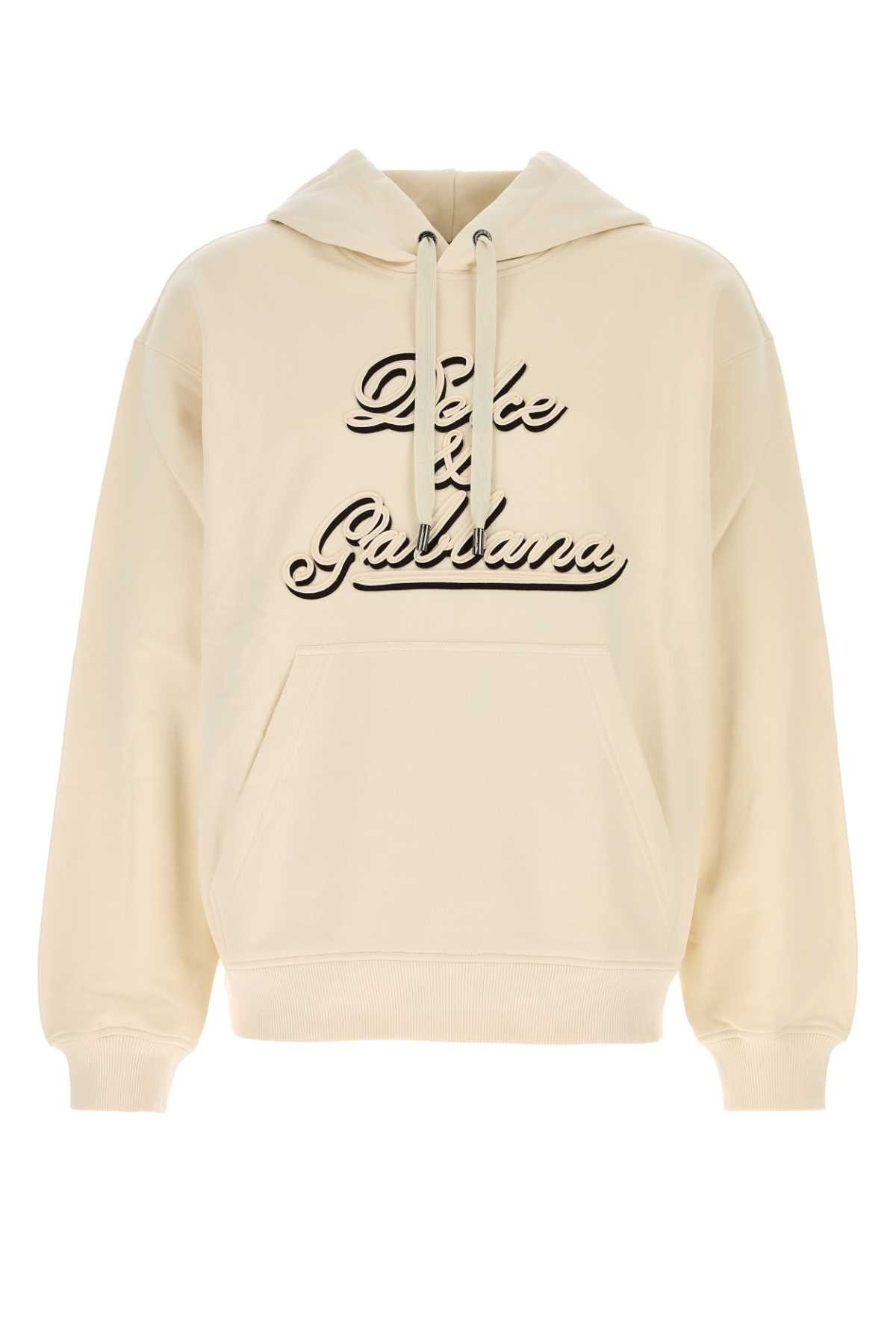 Dolce & Gabbana Cream Cotton Sweatshirt Size US M / EU 48-50 / 2 - 1 Thumbnail