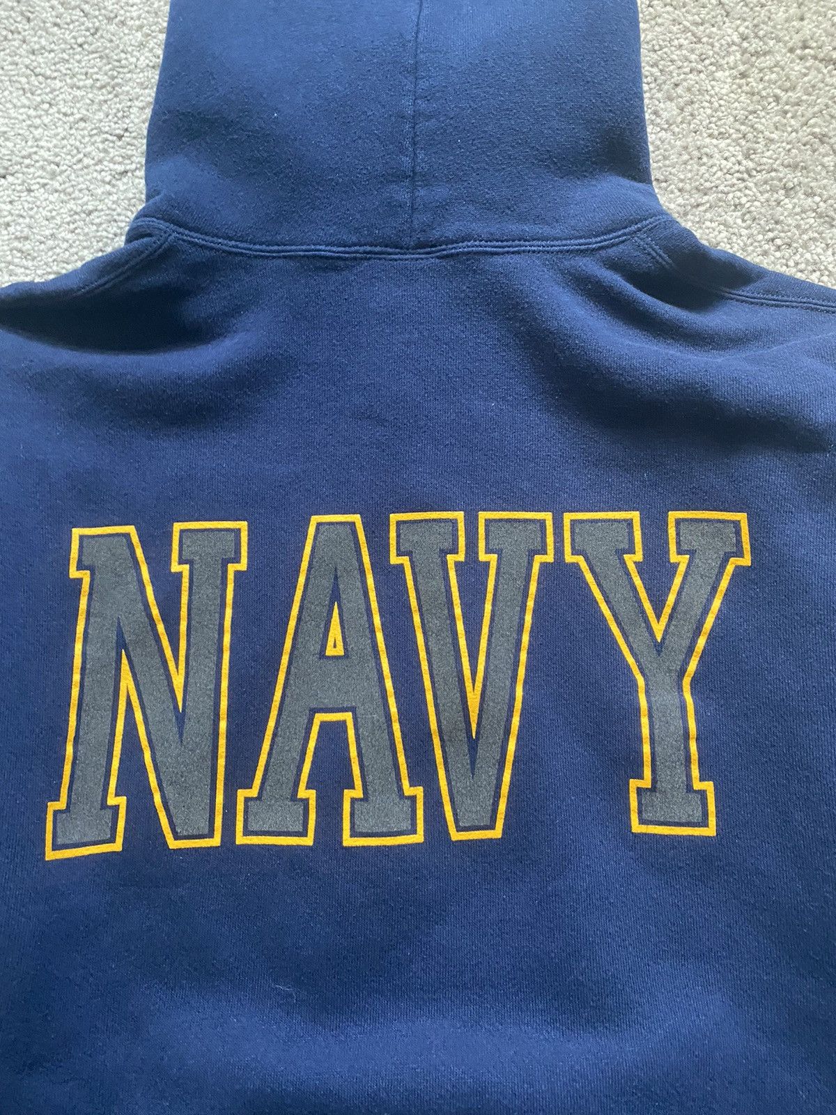 Vintage Vintage Navy Hoodie Size US L / EU 52-54 / 3 - 3 Thumbnail