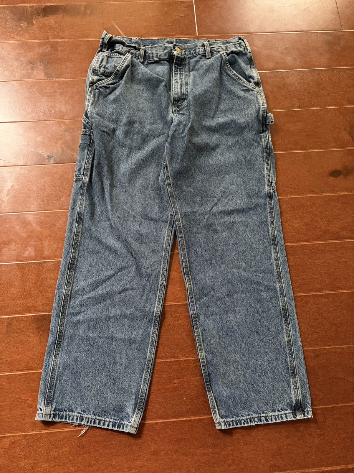 Carhartt Vintage Blue Denim Carhartt Carpenter Jeans Size US 34 / EU 50 - 2 Thumbnail