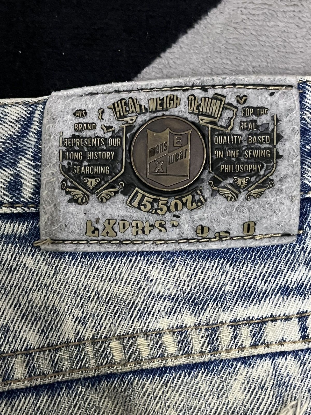 Vintage Vintage Coat of arms acid blue wash Style Jeans Size US 32 / EU 48 - 11 Thumbnail