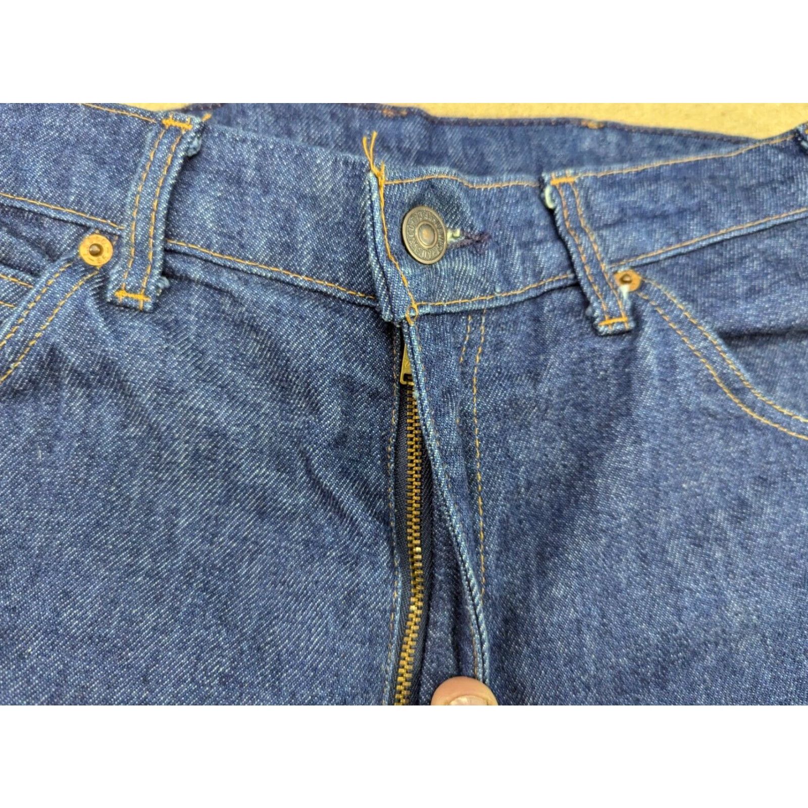 Levi's VINTAGE Levi's 630 Jeans Mens W31 L26.5 Blue Denim Mid Rise Orange Tab Straight 80s rarity Men Blue Jeans Size US 31 - 5 Thumbnail