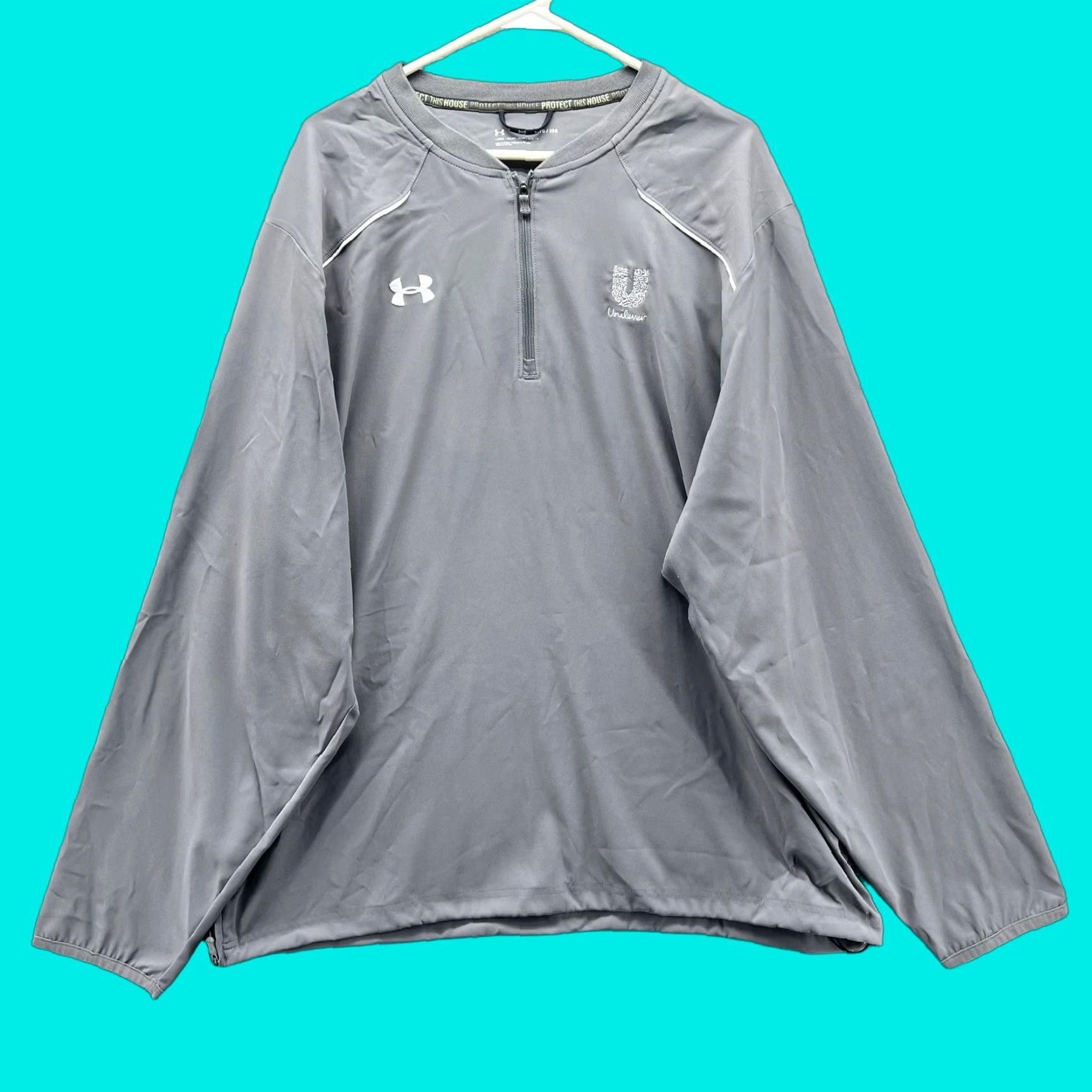 Under Armour Under Armour Jacket Mens 2XL Gray 1/4 Zip Windbreaker Lightweight Outdoor Activewear Mens 2XL Gray 1/4 Zip Windbreaker Lightweight Size US XXL / EU 58 / 5 - 1 Thumbnail