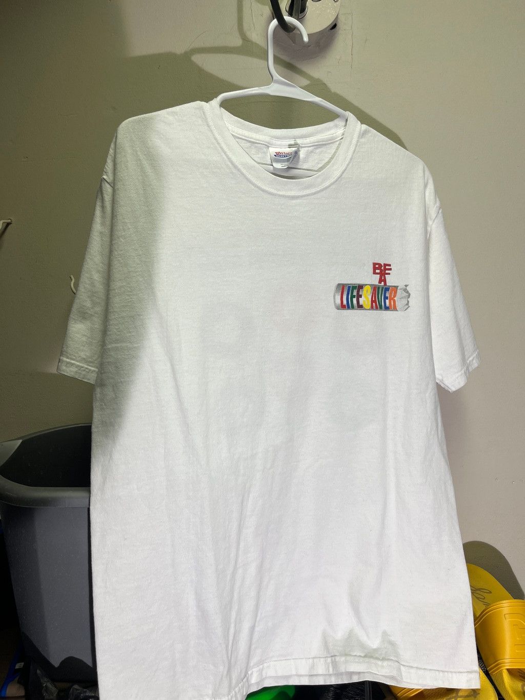 Hanes Men's lifesavers T-Shirt White L Size US L / EU 52-54 / 3 - 4 Thumbnail