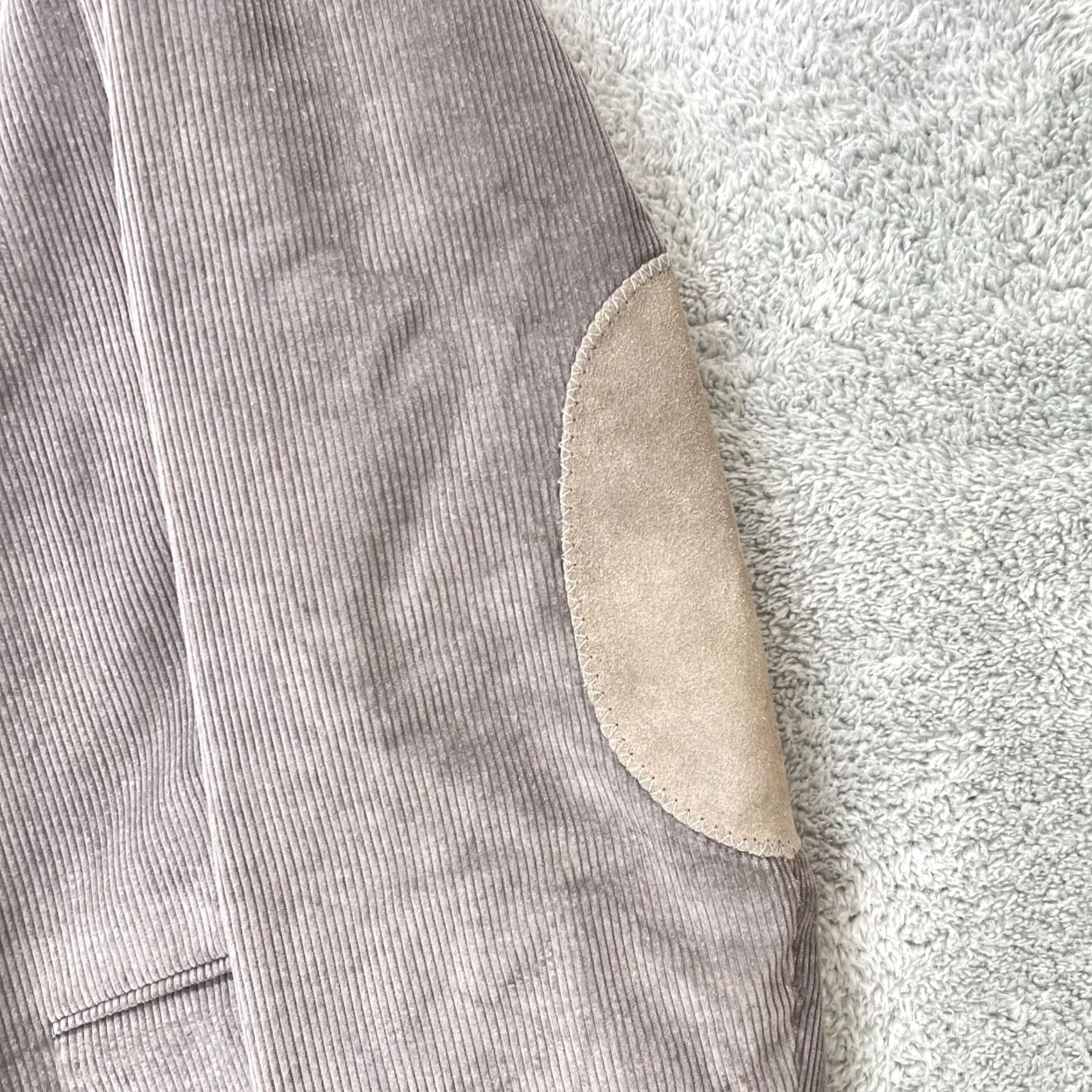 Vintage VINTAGE Pioneer Wear Jacket Mens 44 Gray VTG 44L Blazer Coat Corduroy Elbow Patches Western Size 44R - 2 Thumbnail