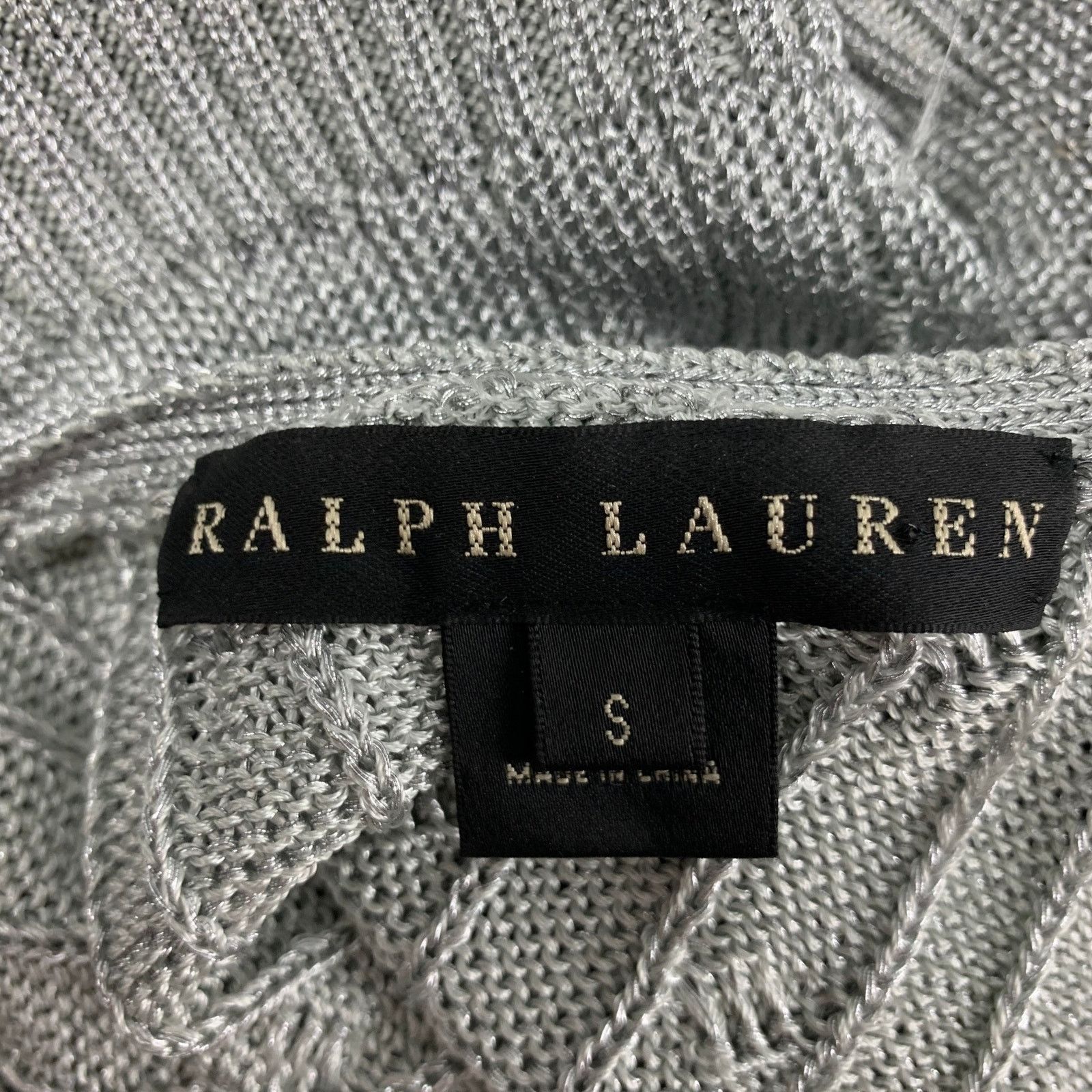 Ralph Lauren RALPH LAUREN Black Label S Silver Cable Knit Cardigan Set Size S / US 4 / IT 40 - 6 Thumbnail