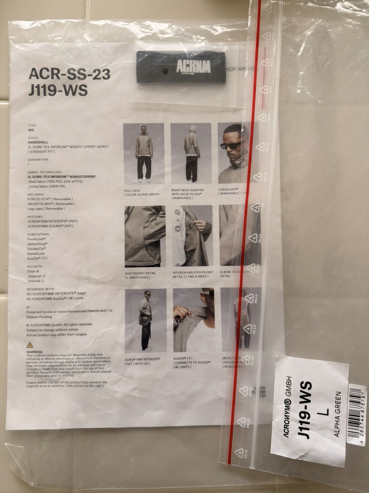 Acronym ACRONYM J119-WS Alpha Green L Size US L / EU 52-54 / 3 - 6 Thumbnail