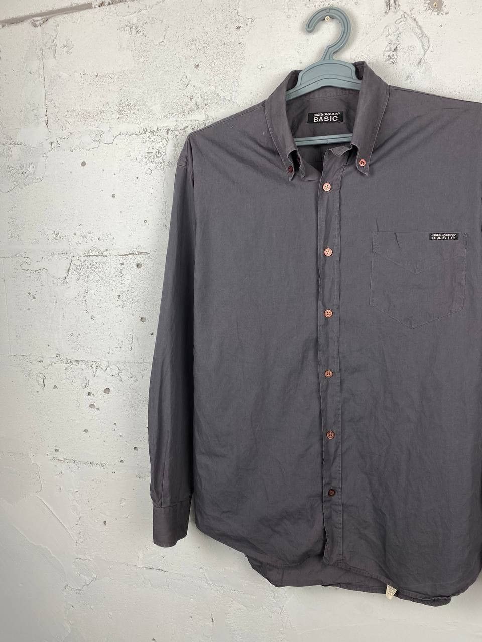 Dolce & Gabbana Dolce Gabbana Basic Grey Button Ups Shirt Size US XL / EU 56 / 4 - 2 Thumbnail