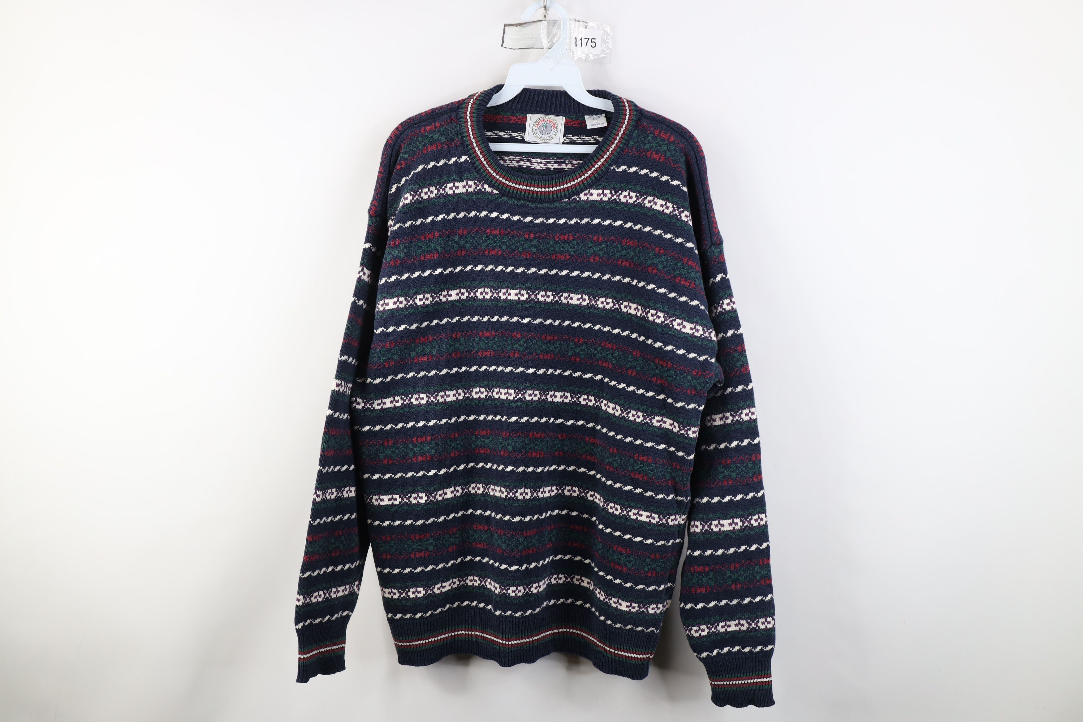 Vintage Vintage 90s Streetwear Fair Isle Knit Crewneck Sweater Size US L / EU 52-54 / 3 - 1 Thumbnail