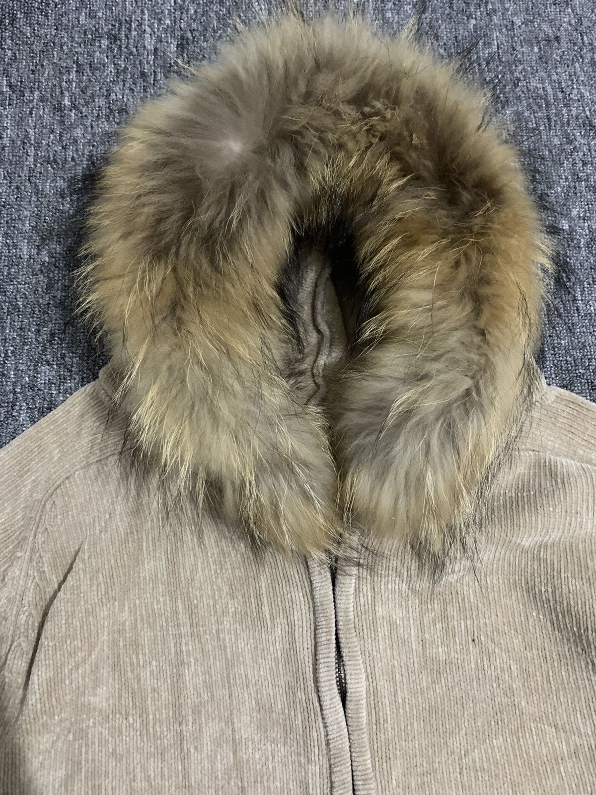 Other American Creations Corduroy Zip Fur Hood Issey Yohji Style Size M / US 6-8 / IT 42-44 - 2 Thumbnail