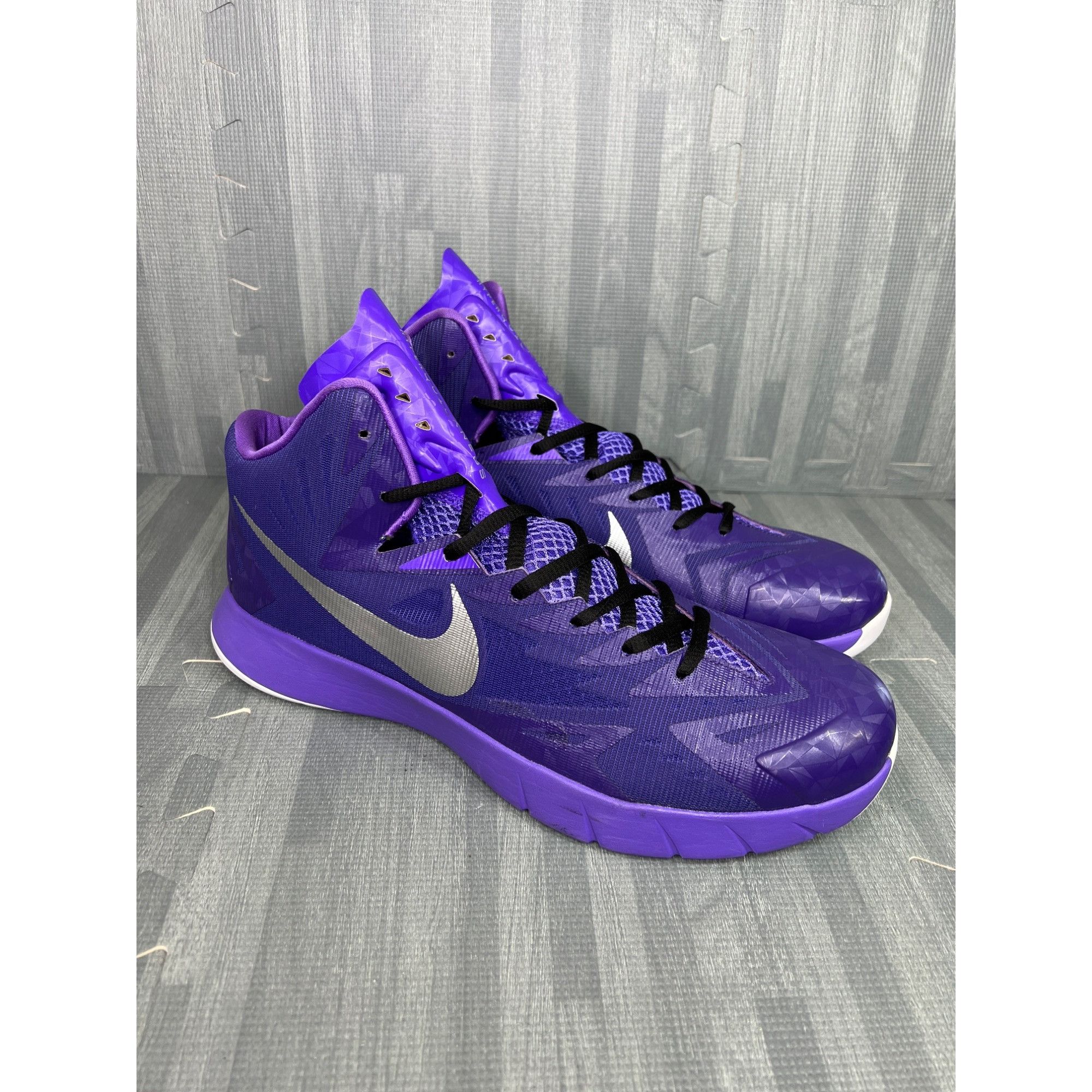 Nike Nike Lunar Hyperquickness Mens 12.5 Purple Basketball Shoes Size US 12.5 / EU 45-46 - 3 Thumbnail