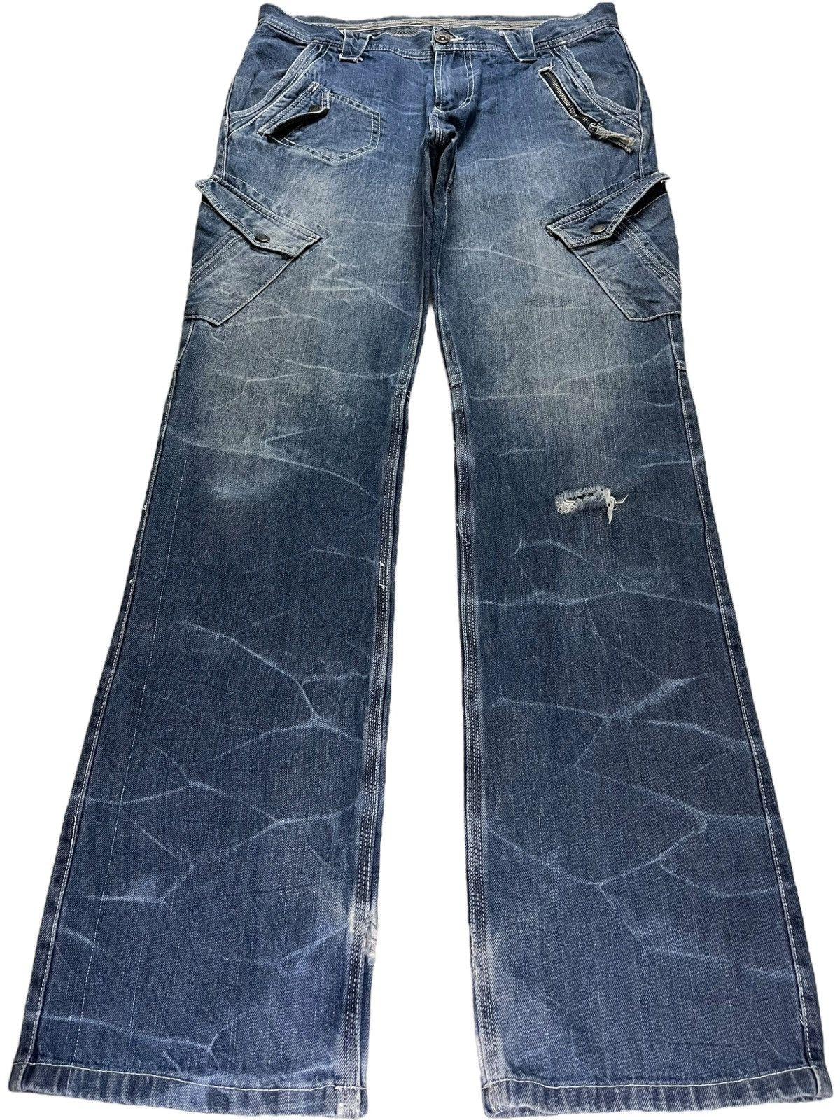 Japanese Brand Vintage Japanese Brand Tactical Cargo Loose Jeans Size US 34 / EU 50 - 1 Thumbnail