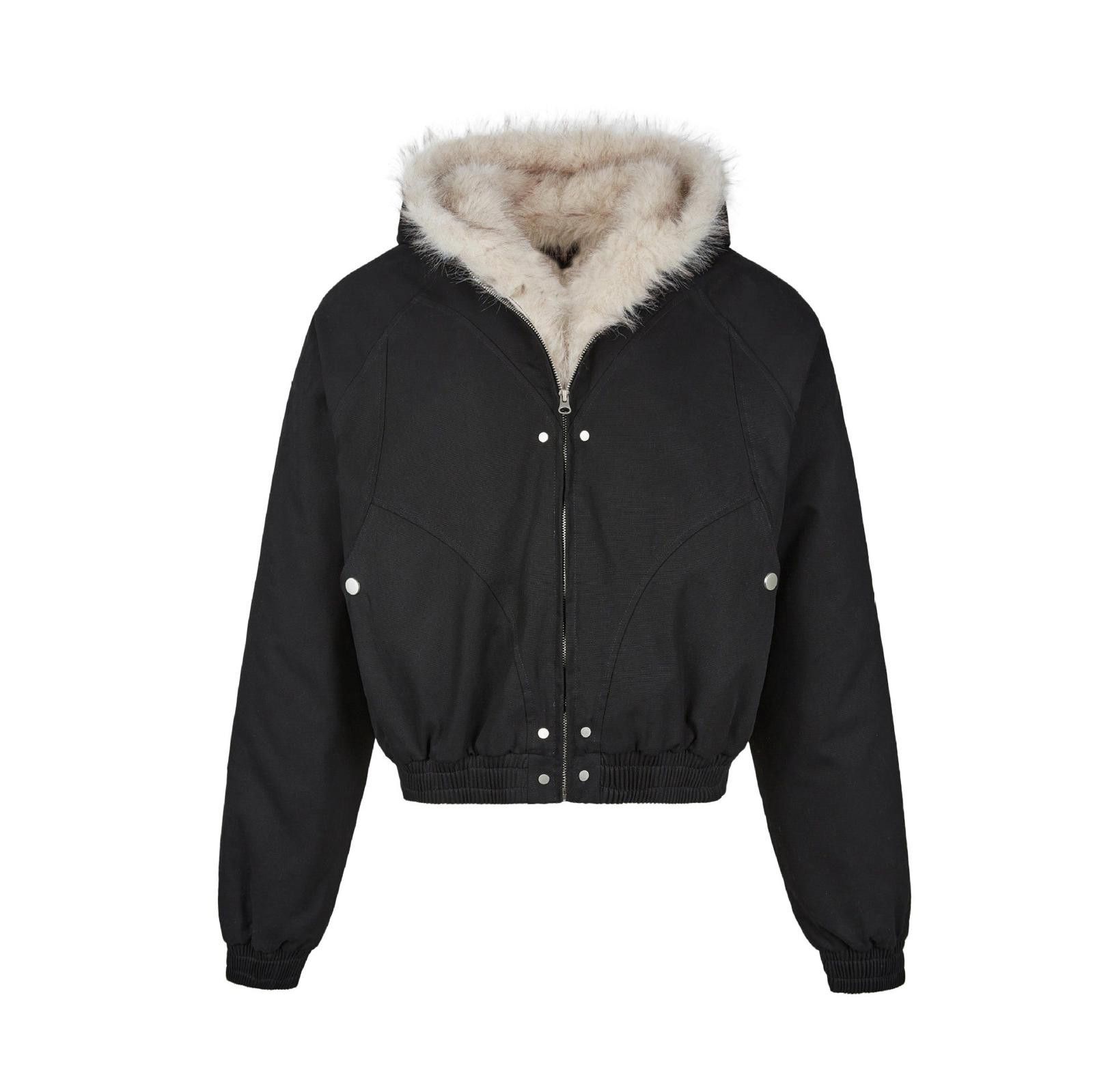Vintage Fur Collar Bomber Jacket for Men, Warm Outerwear Size US M / EU 48-50 / 2 - 1 Thumbnail