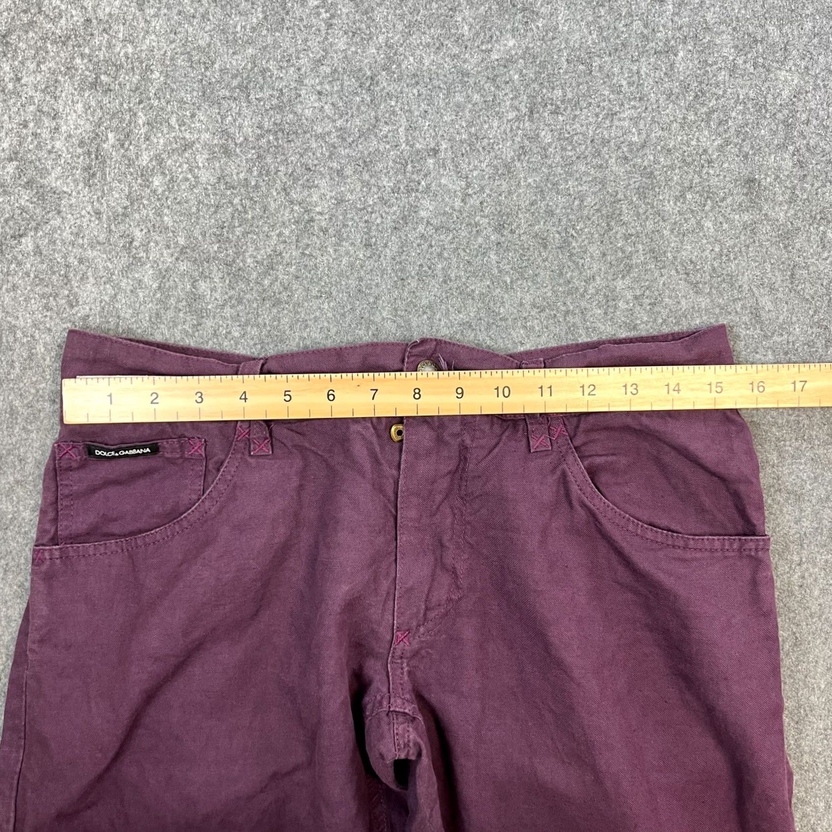 Dolce & Gabbana Dolce&Gabbana Womens Chino Trousers Pants Straight W32 UK12 Cropped Purple Size 34" / US 12 / IT 48 - 7 Thumbnail