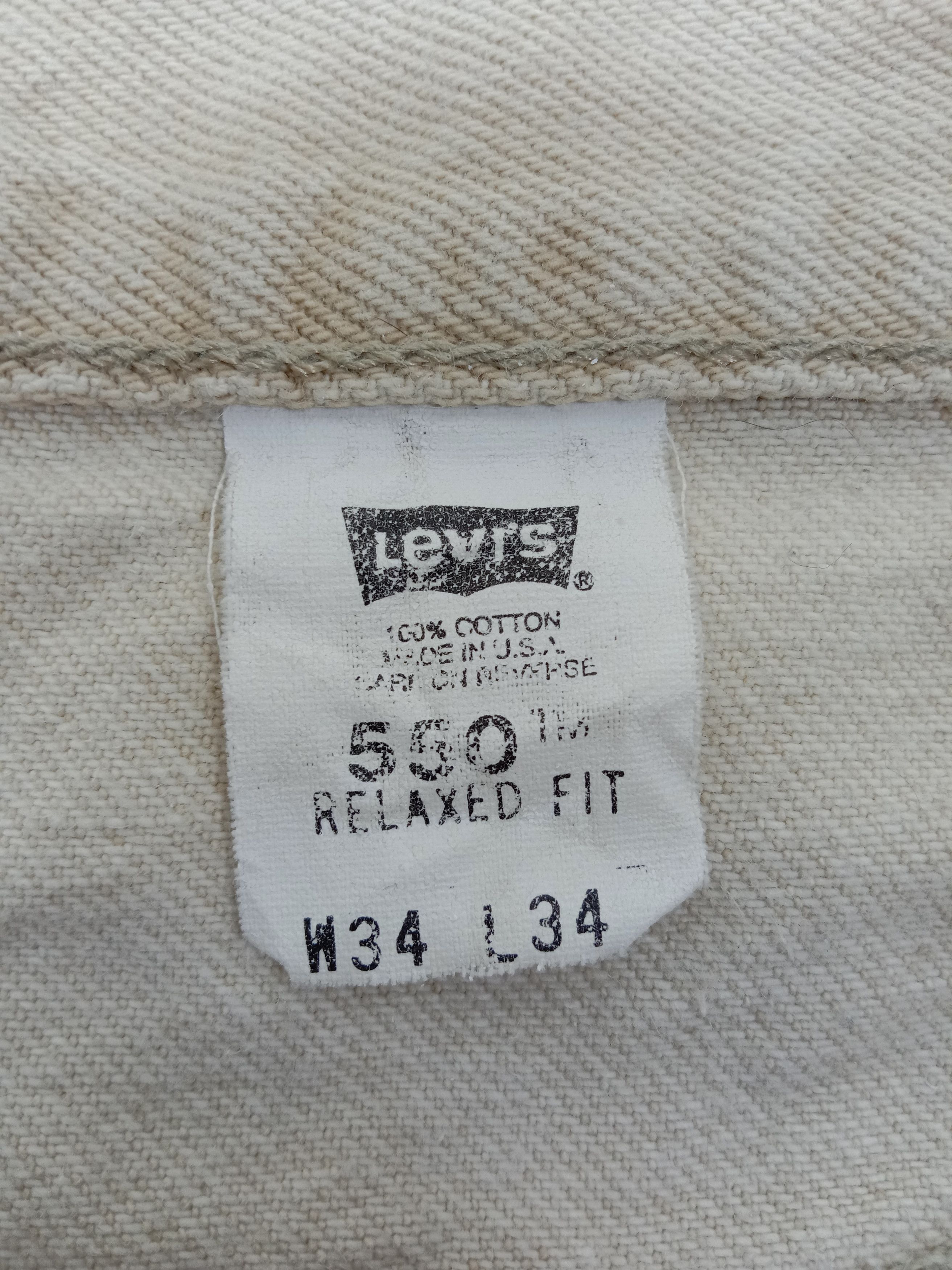 Levi's Vintage 90s Levi's 550 Jeans Faded Khaki Denim Size US 34 / EU 50 - 13 Thumbnail
