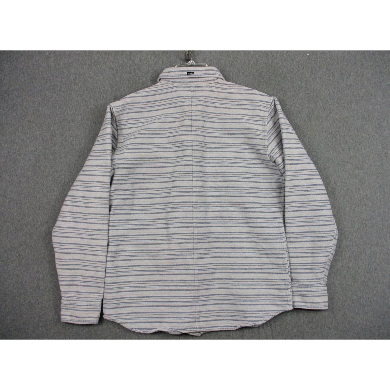 Vissla Vissla Shirt Mens XL Gray Stripe Long Sleeve Snap Button Up Casual Size US XL / EU 56 / 4 - 7 Thumbnail