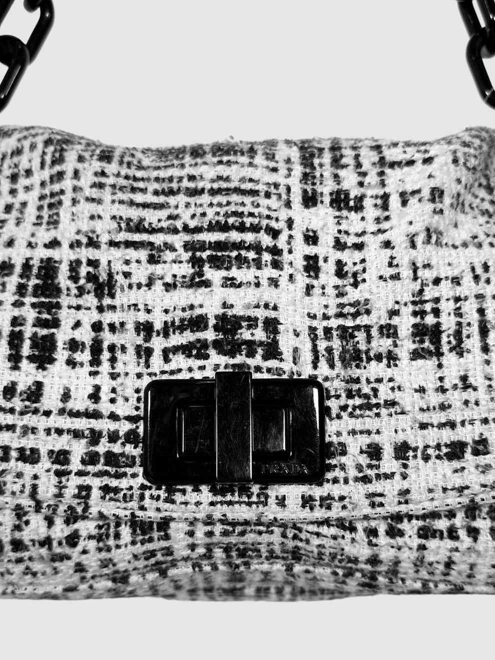 Prada Authentic PRADA Printed Tweed Turnlock Flap Bag Size ONE SIZE - 6 Thumbnail