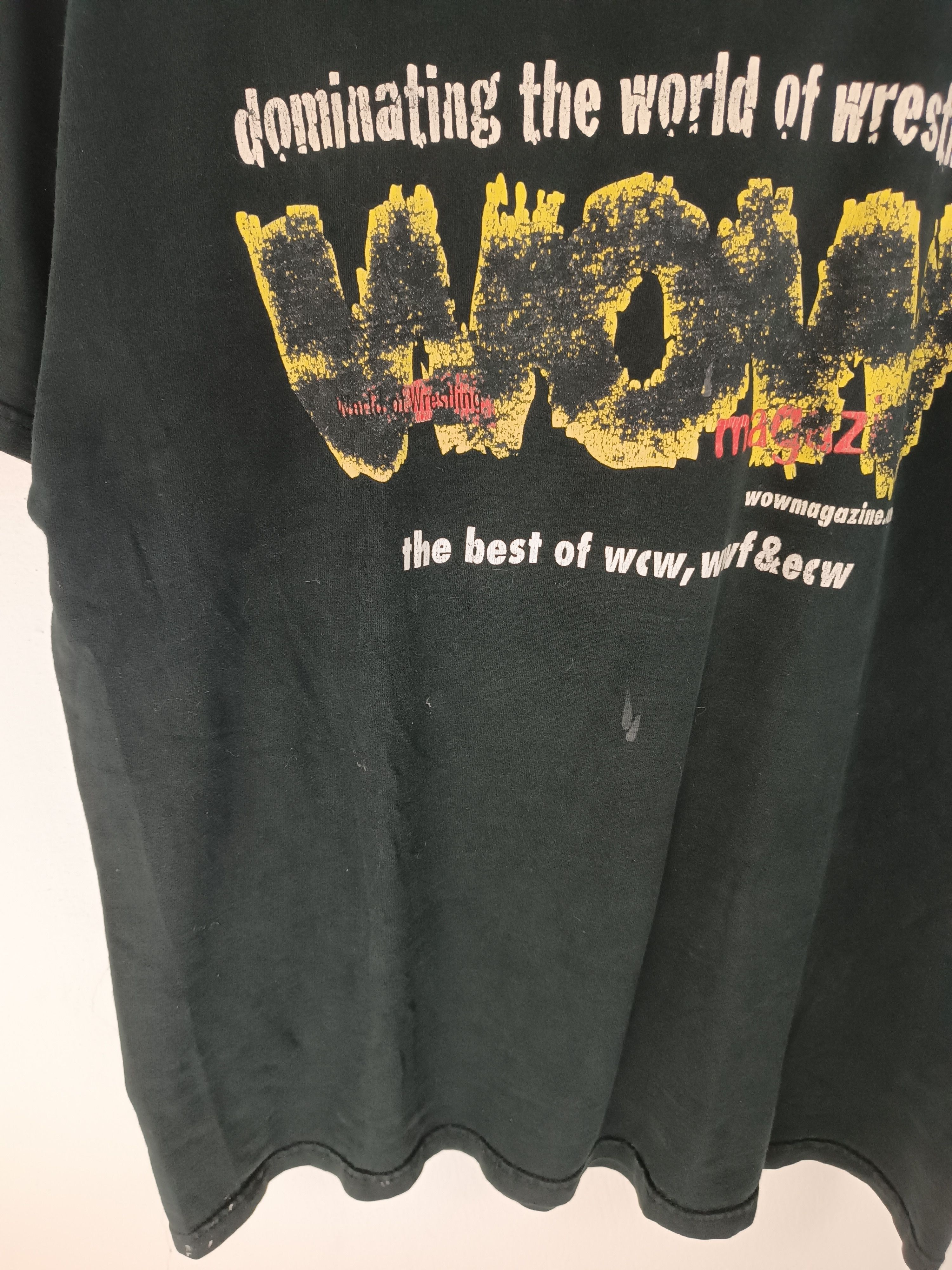 Vintage THRASH FADED VINTAGE 90'S WOW MAGAZINE WWF WCW WCW TEE Size US XL / EU 56 / 4 - 13 Thumbnail
