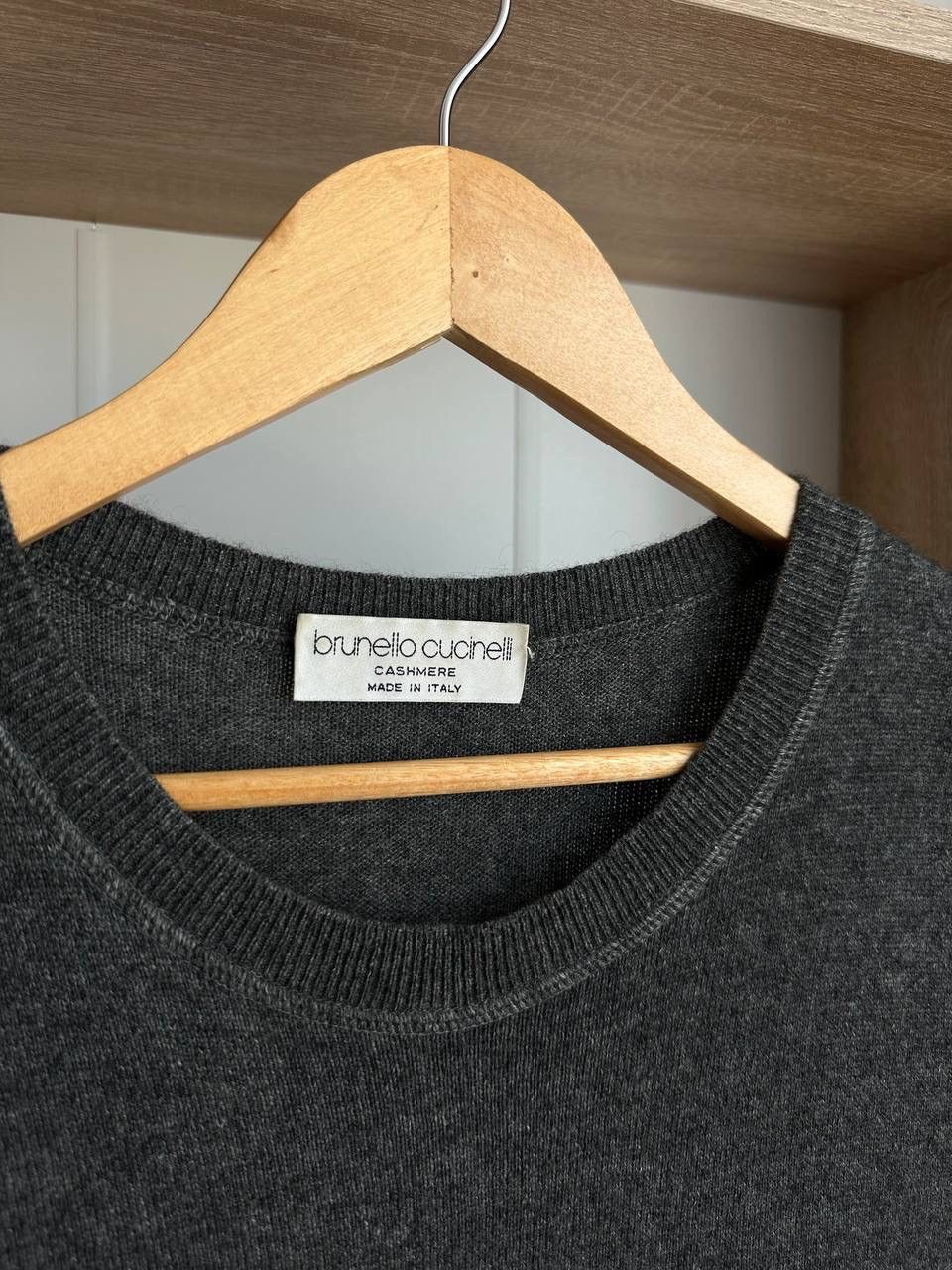 Brunello Cucinelli × Vintage Vintage Brunello Cucinelli Wool Cashmere Cardigan West Gray Size US L / EU 52-54 / 3 - 17 Thumbnail