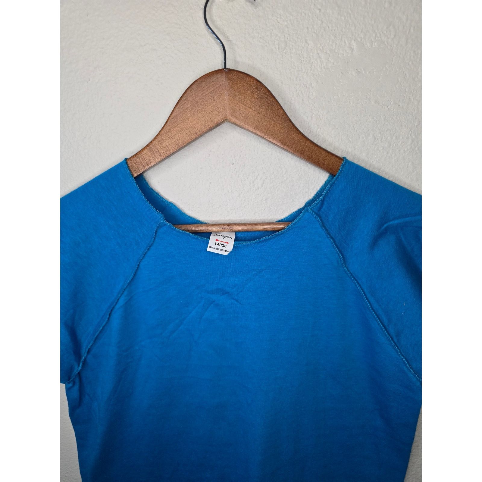 Vintage Vintage Blue Blank Shirt Lexington Large Women's Tee 80s Size L / US 10 / IT 46 - 4 Thumbnail