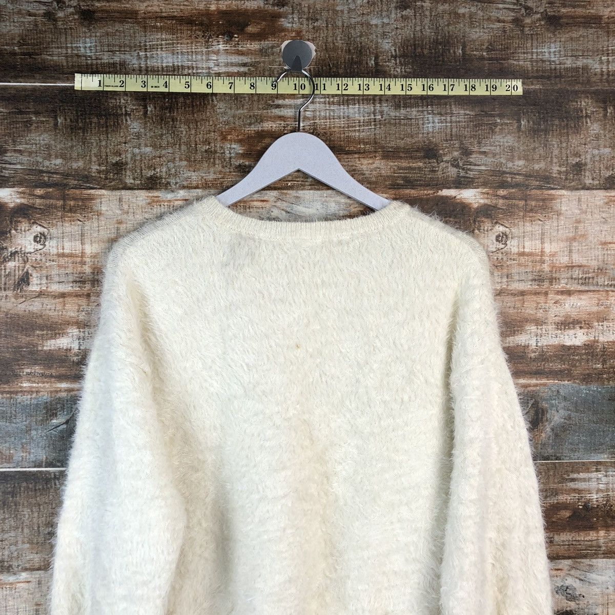 Vintage DLL Earth Music & Econology Cream Mohair Knitwear #C075 Size S / US 4 / IT 40 - 13 Thumbnail