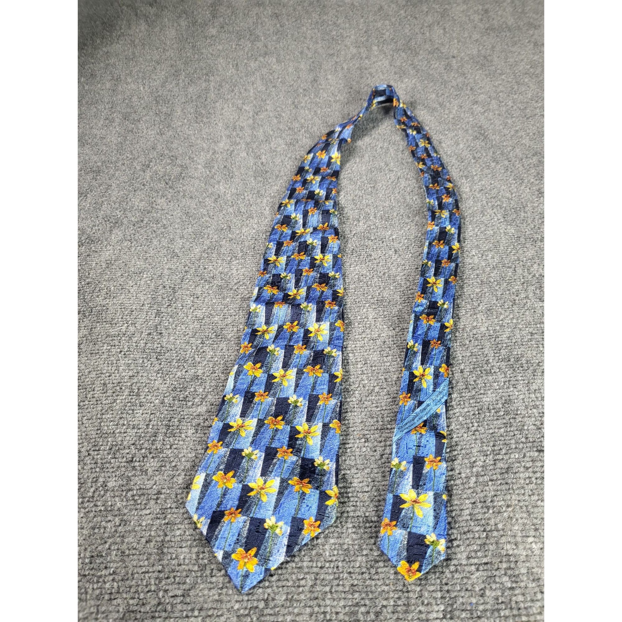 Ermenegildo Zegna Ermenegildo Zegna Floral Neck Tie Multicolor Geometric Print Size ONE SIZE - 5 Thumbnail