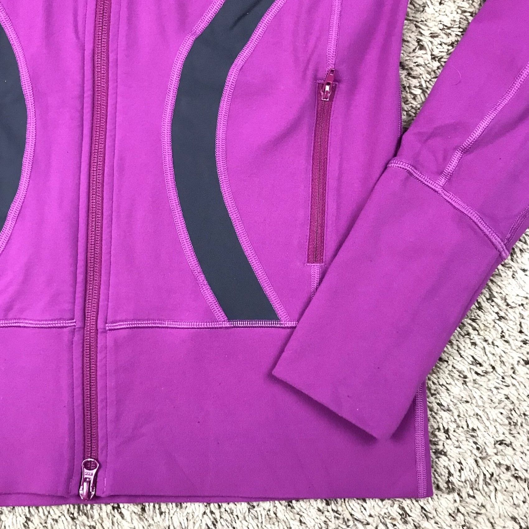 Lululemon Lululemon Stylish Designer Fitted Athletic Jacket 8 High Neck Zip Pockets Purple Women Athletic Zip Jacket Size M / US 6-8 / IT 42-44 - 5 Thumbnail