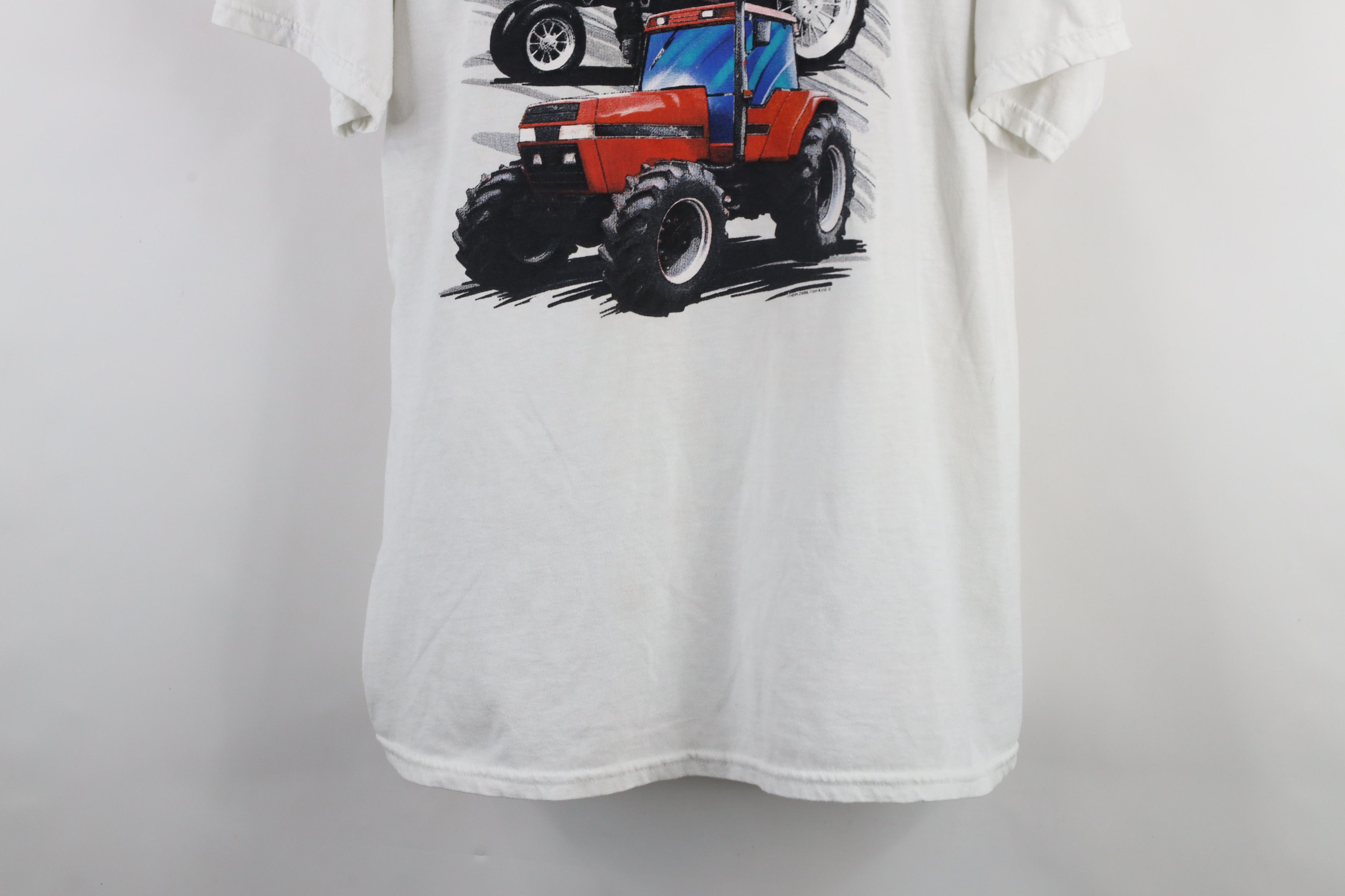 Vintage Vintage 90s Streetwear Tractor Short Sleeve T-Shirt White Size US XL / EU 56 / 4 - 3 Thumbnail
