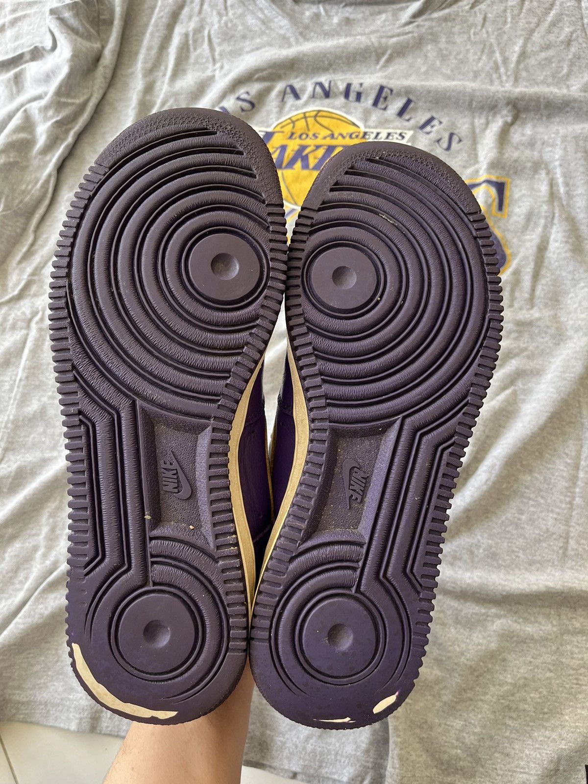 NBA × Nike Vintage Nike Air Force LA Lakers Size US 9.5 / EU 42-43 - 8 Thumbnail