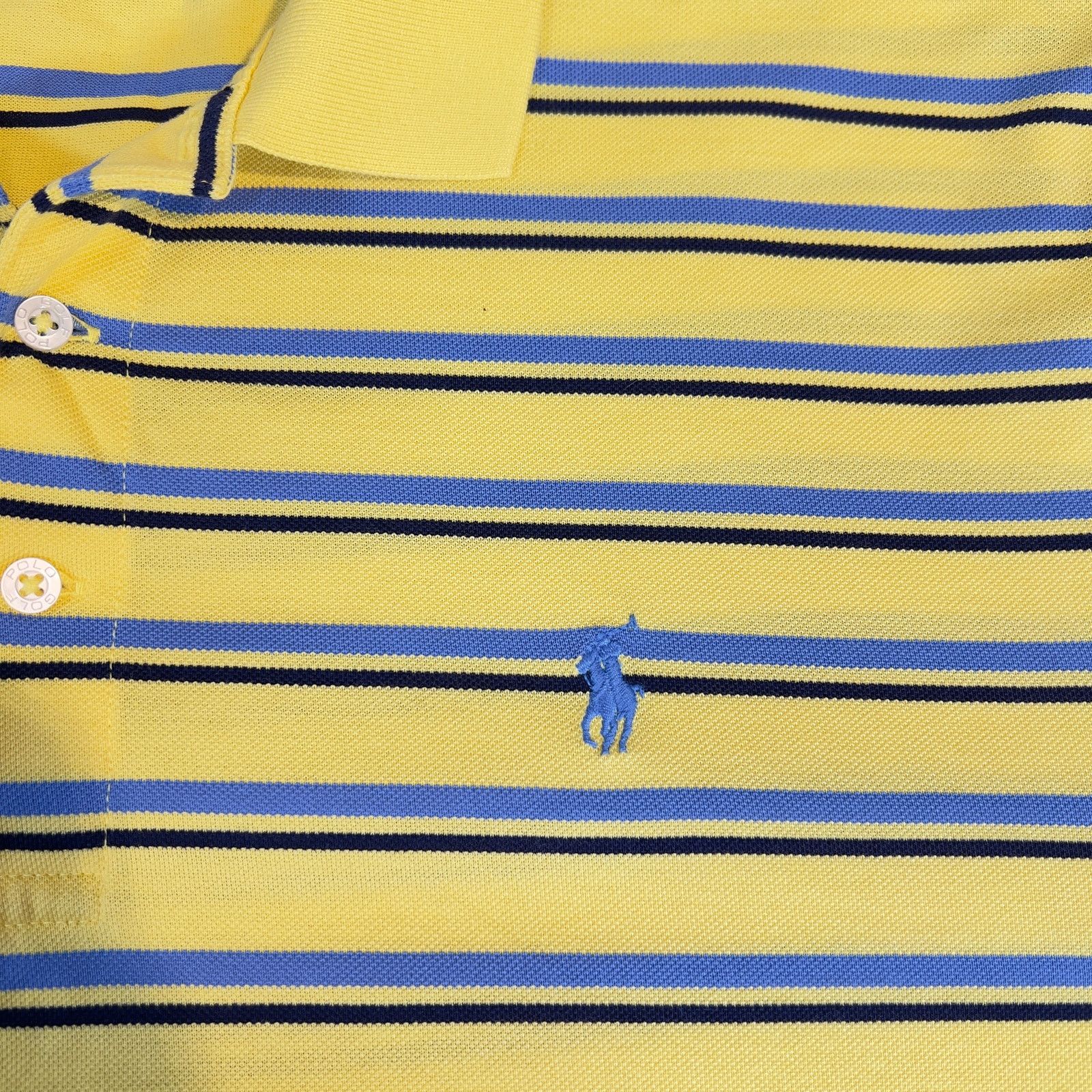 Polo Ralph Lauren Polo Golf 100 Pima Cotton Polo Shirt Men L Yellow Blue Strip Size US L / EU 52-54 / 3 - 2 Thumbnail