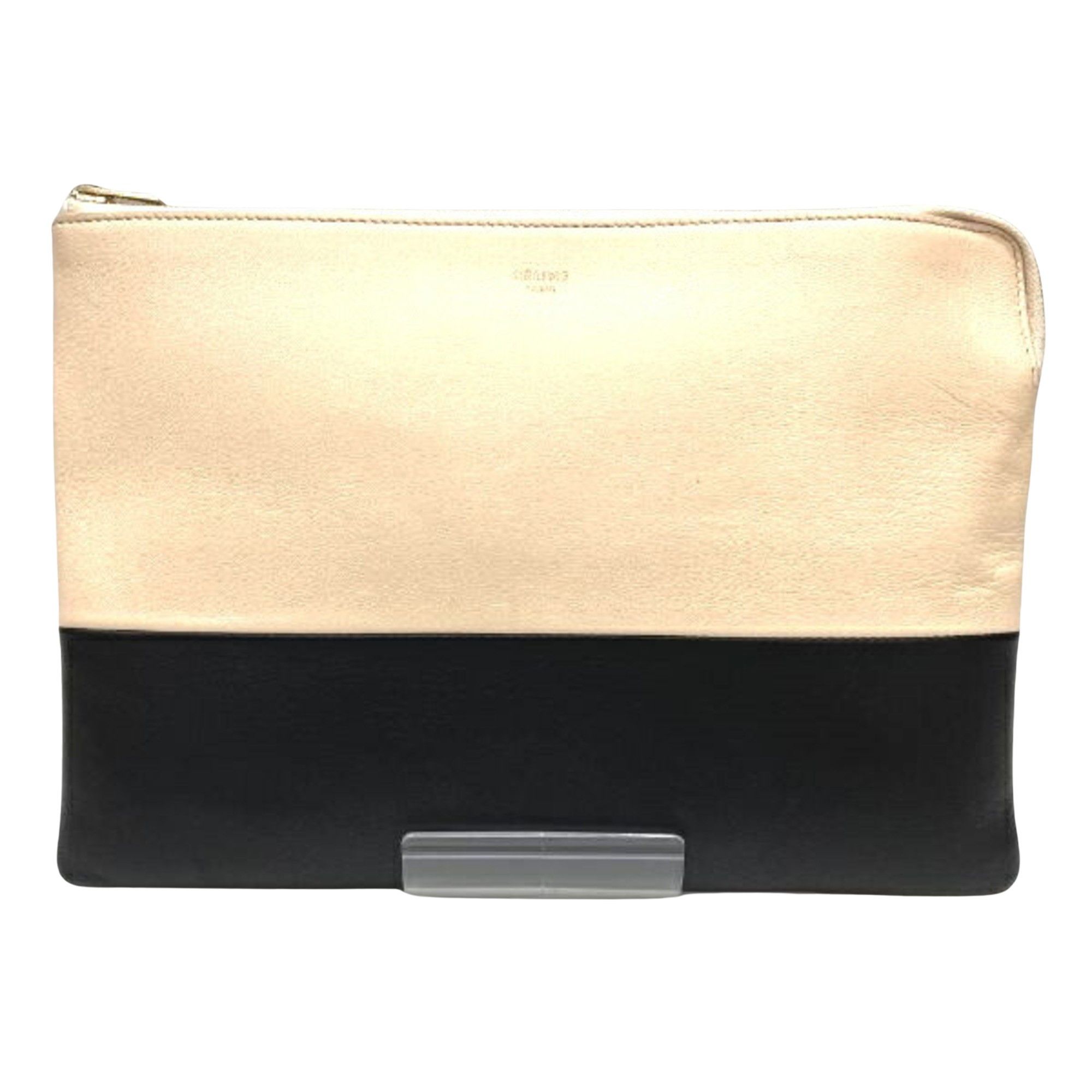 image of Celine Céline Solo Clutch in Beige, Women's