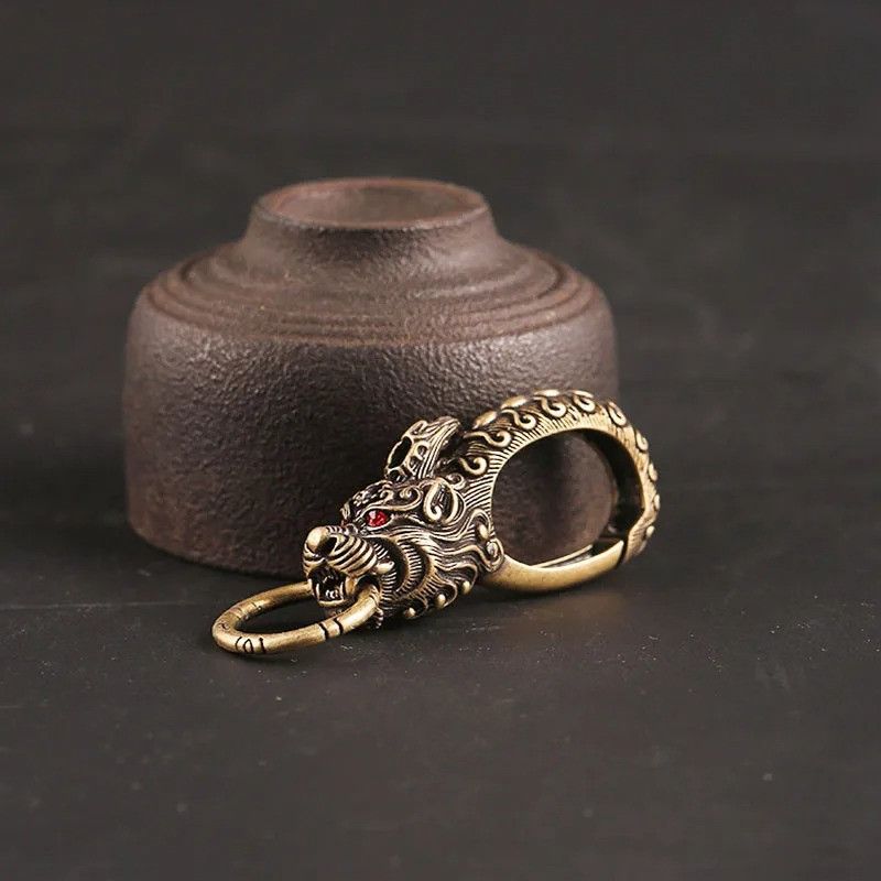 Other Red Eyes Dragon Keyring Car Keychain Brass Holder Hanging Size ONE SIZE - 5 Thumbnail