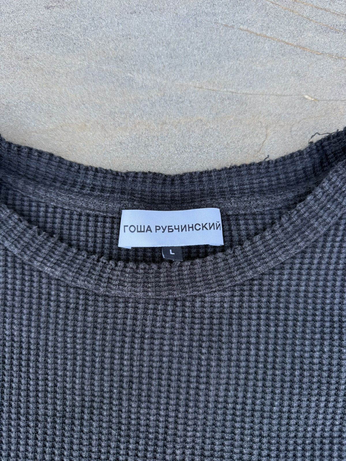 Gosha Rubchinskiy Gosha Rubchinskiy Cropped Thermal Shirt Size L/XL Size US L / EU 52-54 / 3 - 3 Thumbnail