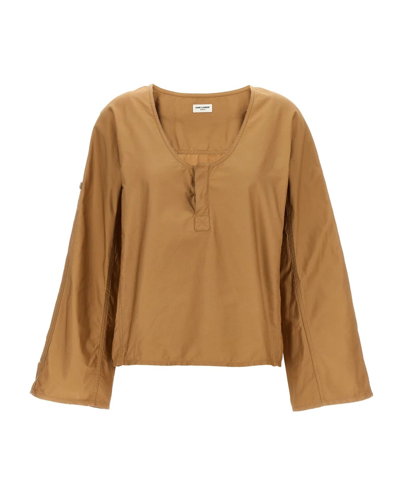Saint Laurent Paris o1y0126 Blouse in Camel Size M / US 6-8 / IT 42-44 - 2 Thumbnail