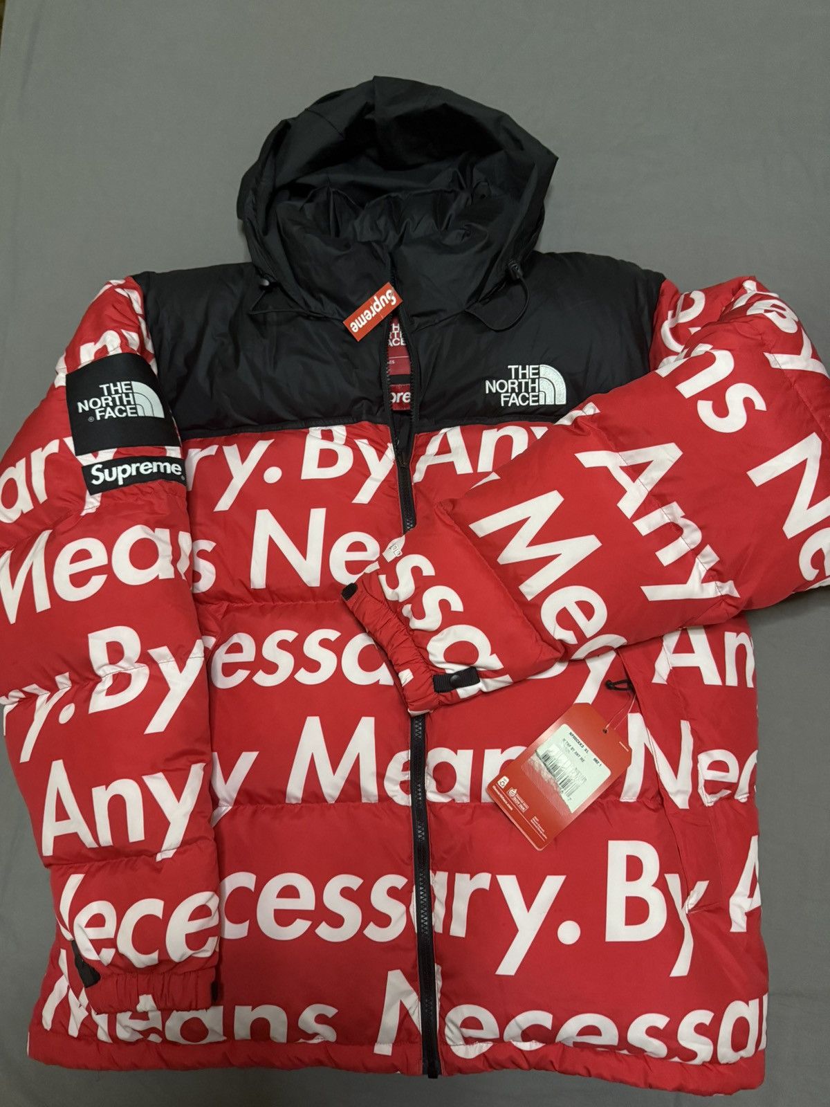 Supreme × The North Face Supreme tnf north face red bamn by any means nuptse jacket Size US XL / EU 56 / 4 - 1 Thumbnail