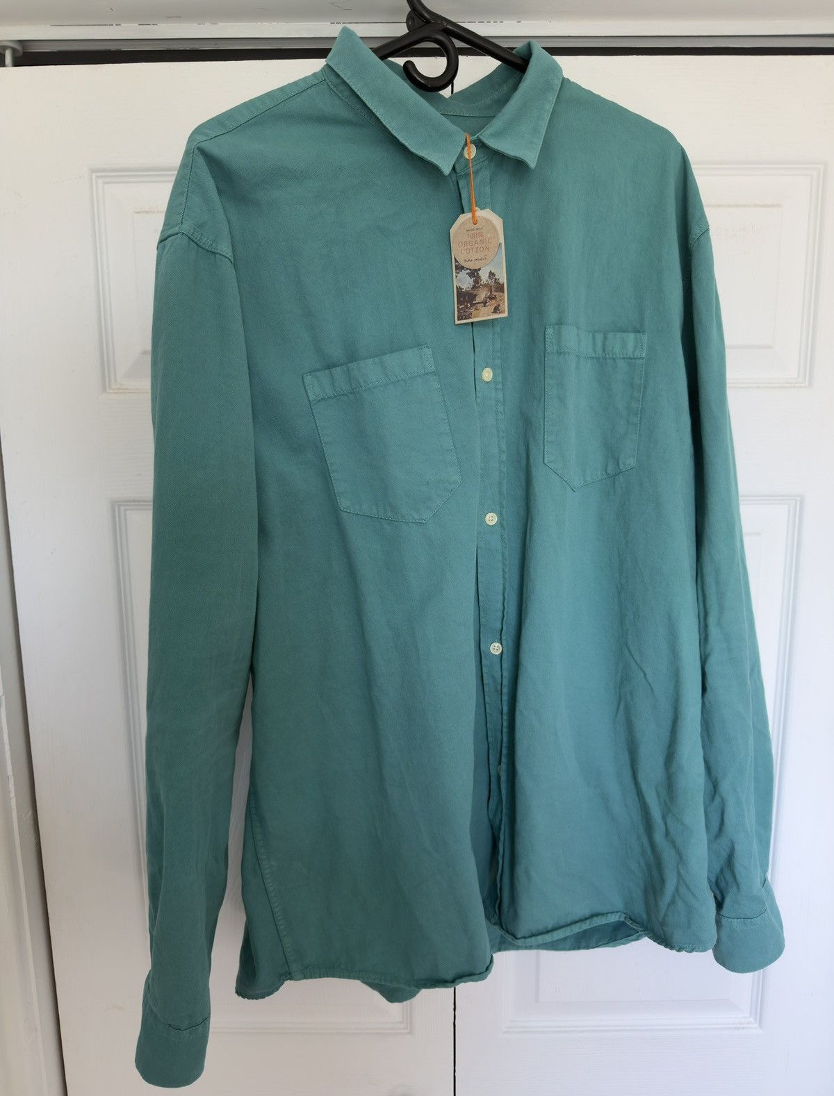 Nudie Jeans Nudie Jeans Turquoise Button-Up Size US XXL / EU 58 / 5 - 1 Thumbnail