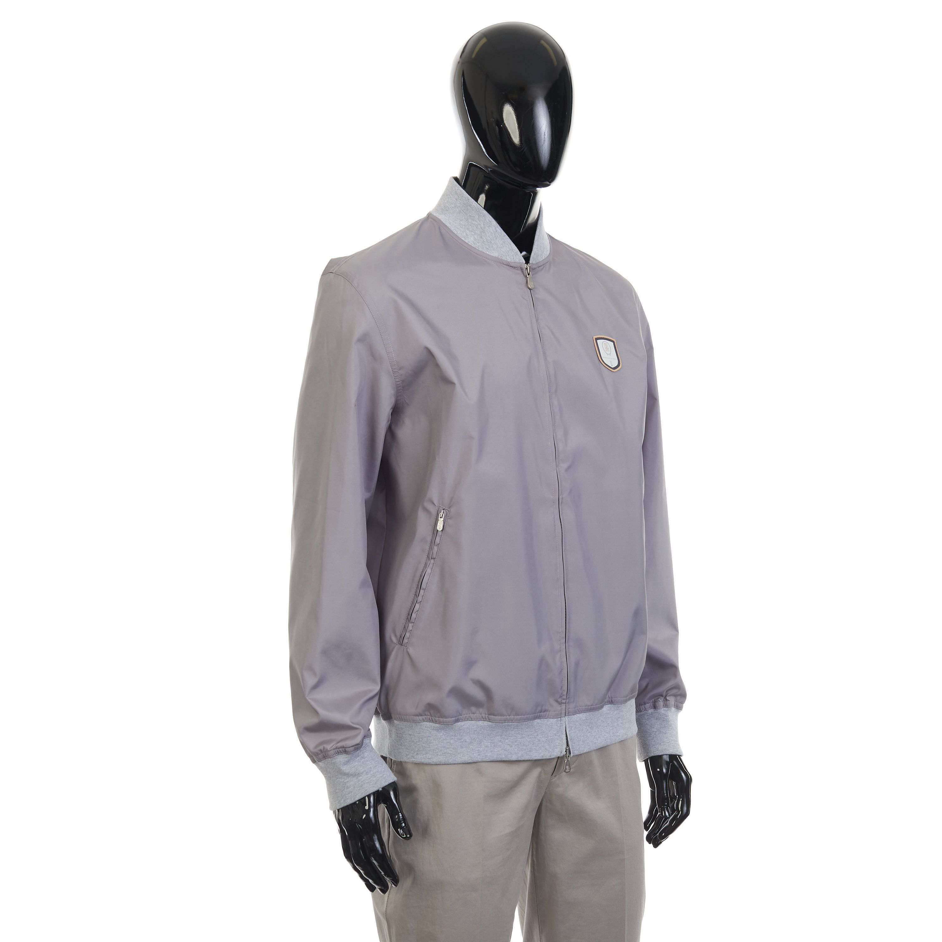 Brunello Cucinelli Gray Nylon Outerwear Jacket - Logo Size US L / EU 52-54 / 3 - 8 Thumbnail