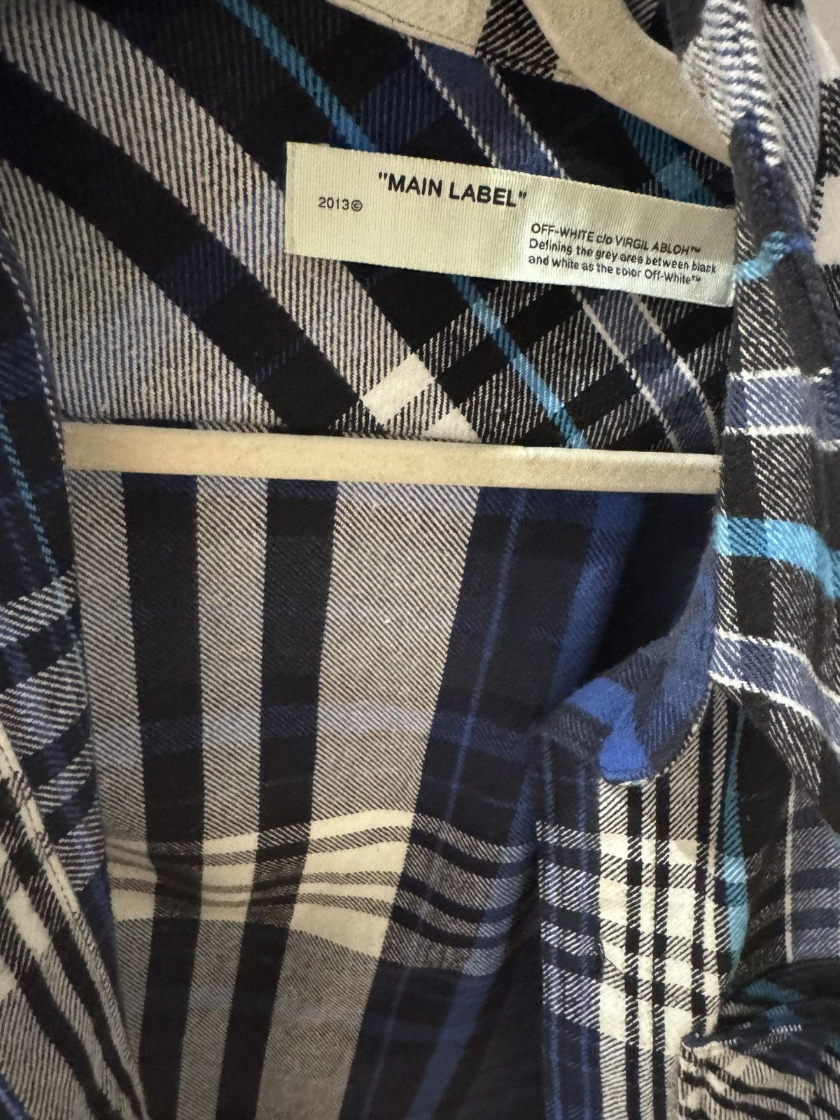 Off-White Off white flannel crewneck hybrid thing Size US XXS / EU 40 - 3 Thumbnail