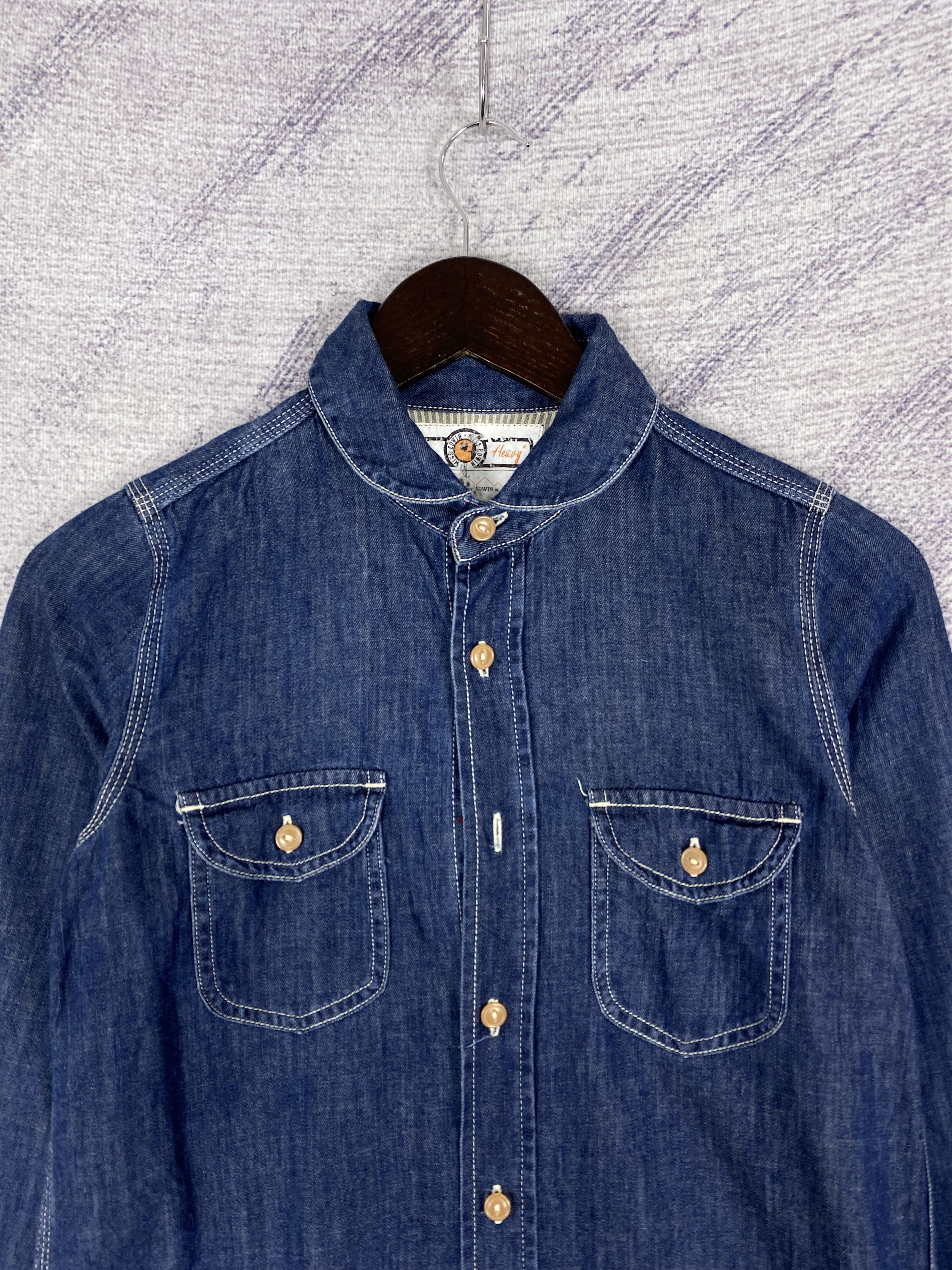 Edwin Vintage Edwin Buton Up Long Denim Jacket Size US S / EU 44-46 / 1 - 2 Thumbnail